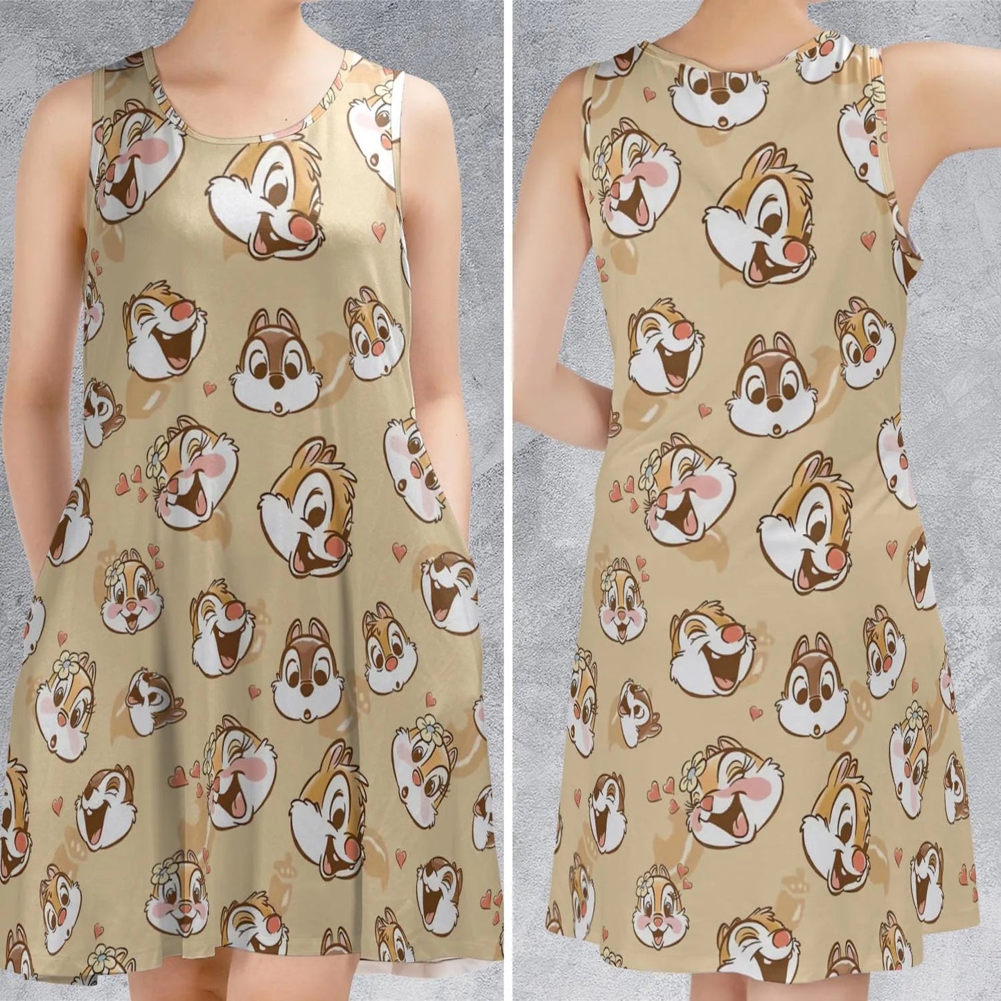 Casual Sleeveless Dress - PNY92T3W