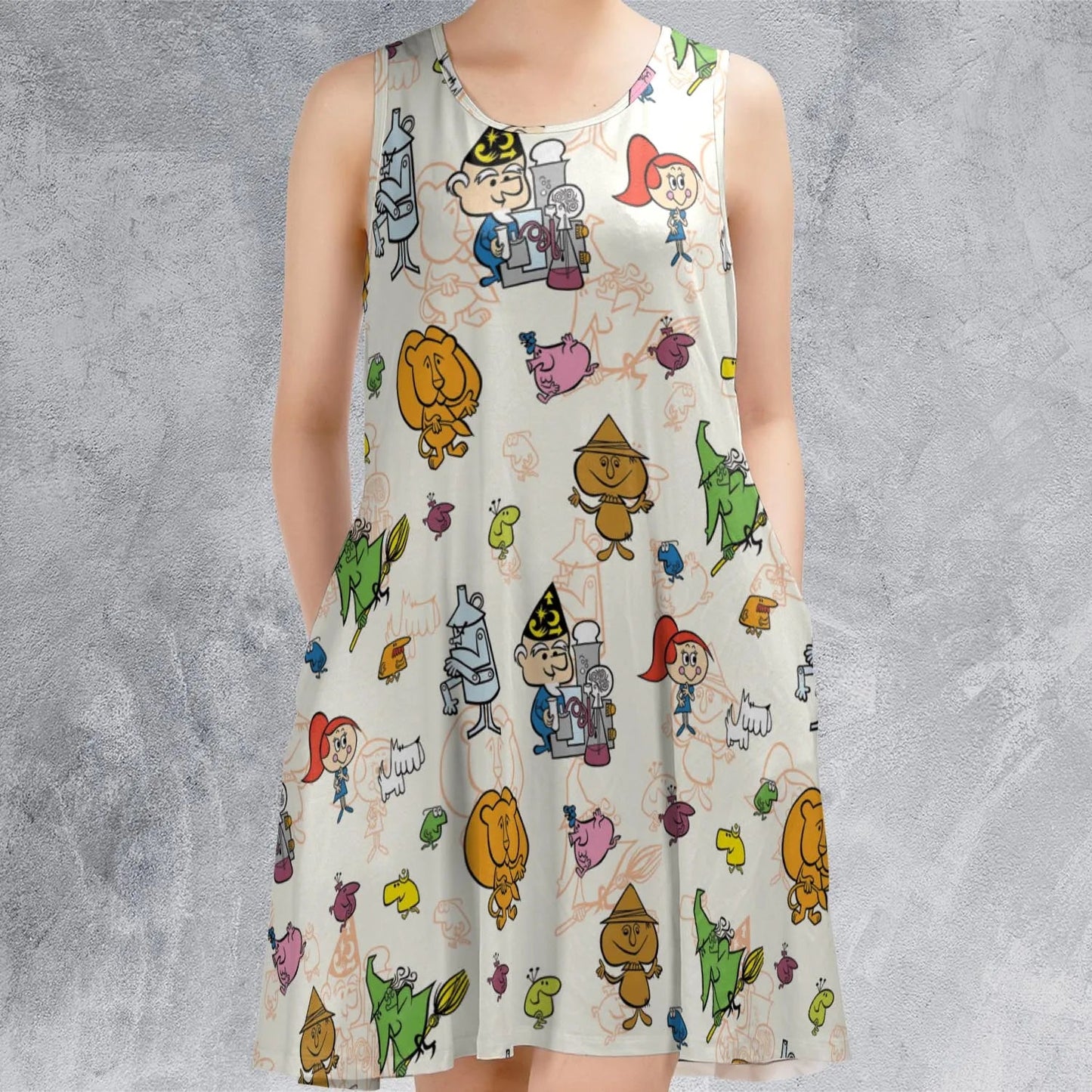 Casual Sleeveless Dress - YX9WJNVT