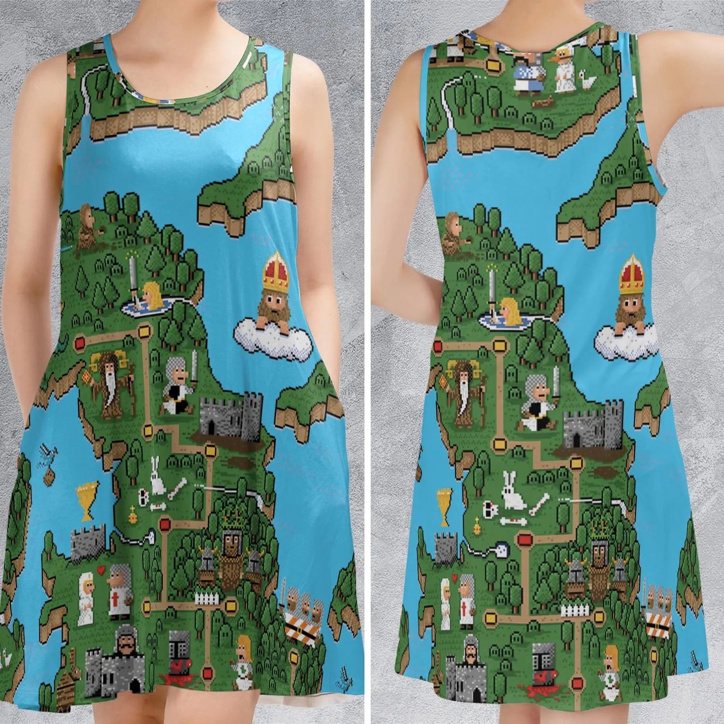 Casual Sleeveless Dress - T8HVTBC1