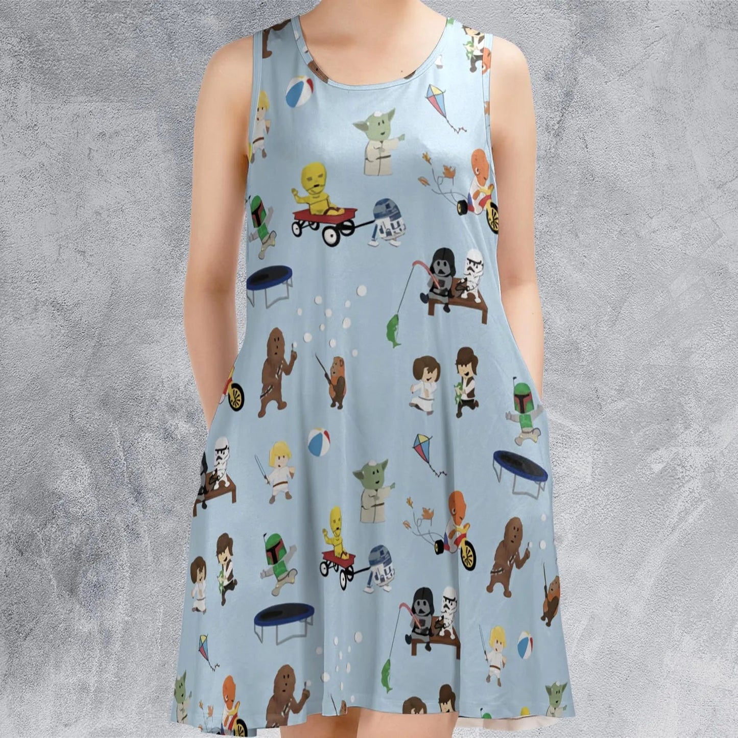 Casual Sleeveless Dress - HUY9N5HZ