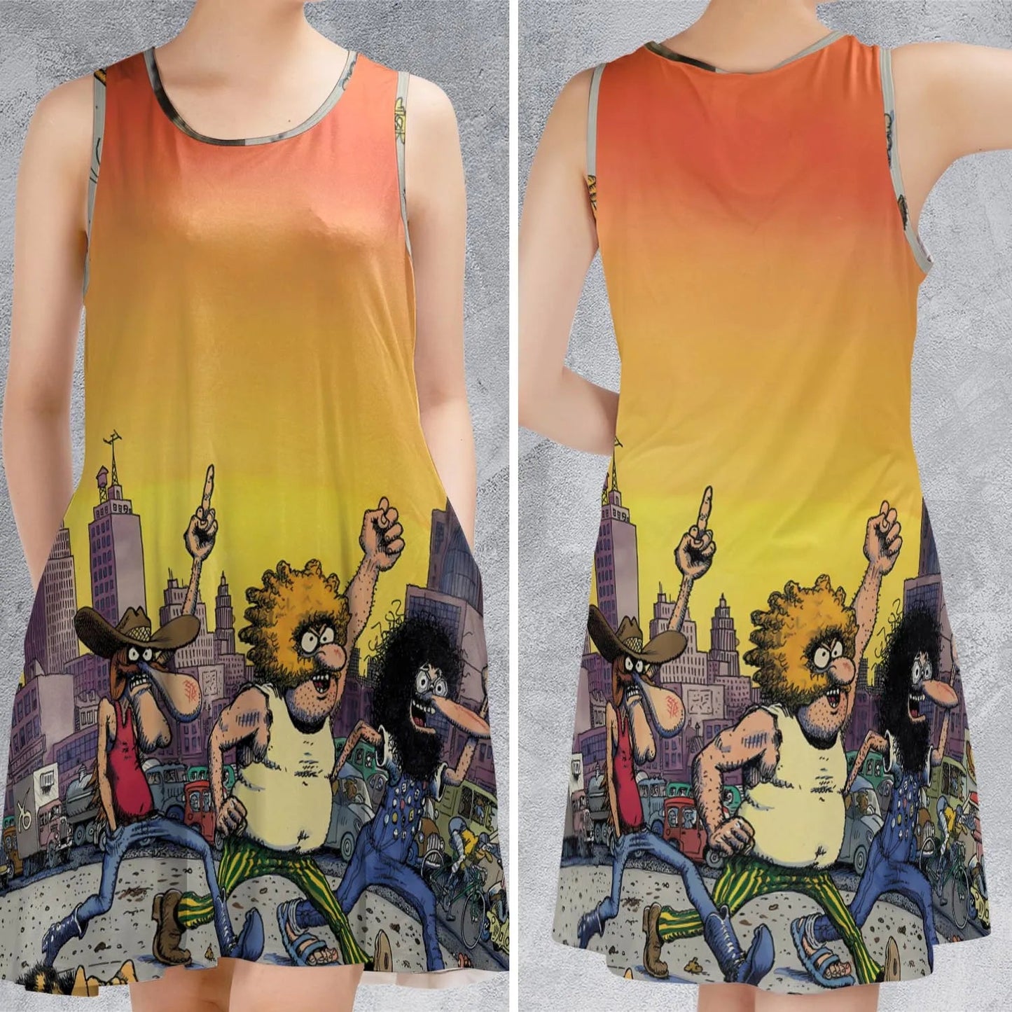Casual Sleeveless Dress - 5T2SGFHJ