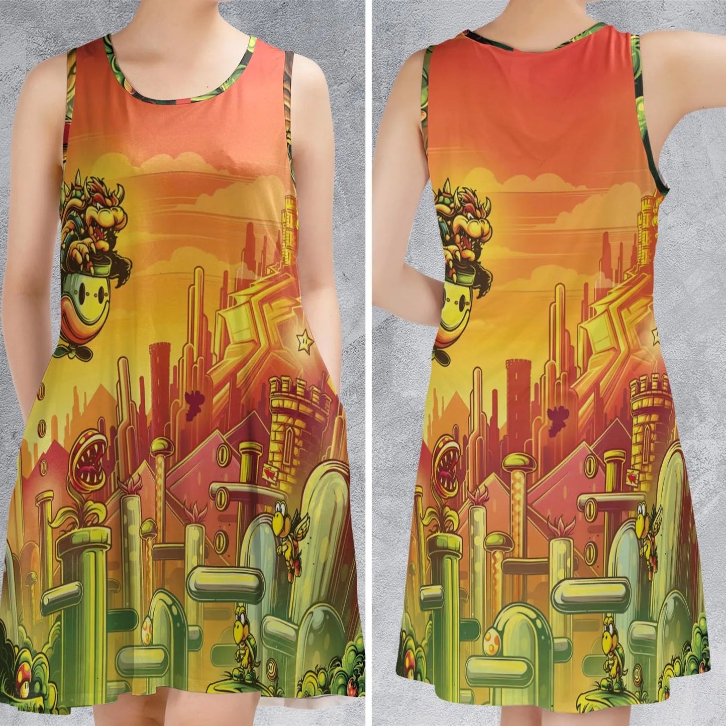 Casual Sleeveless Dress - 737T2R4Y