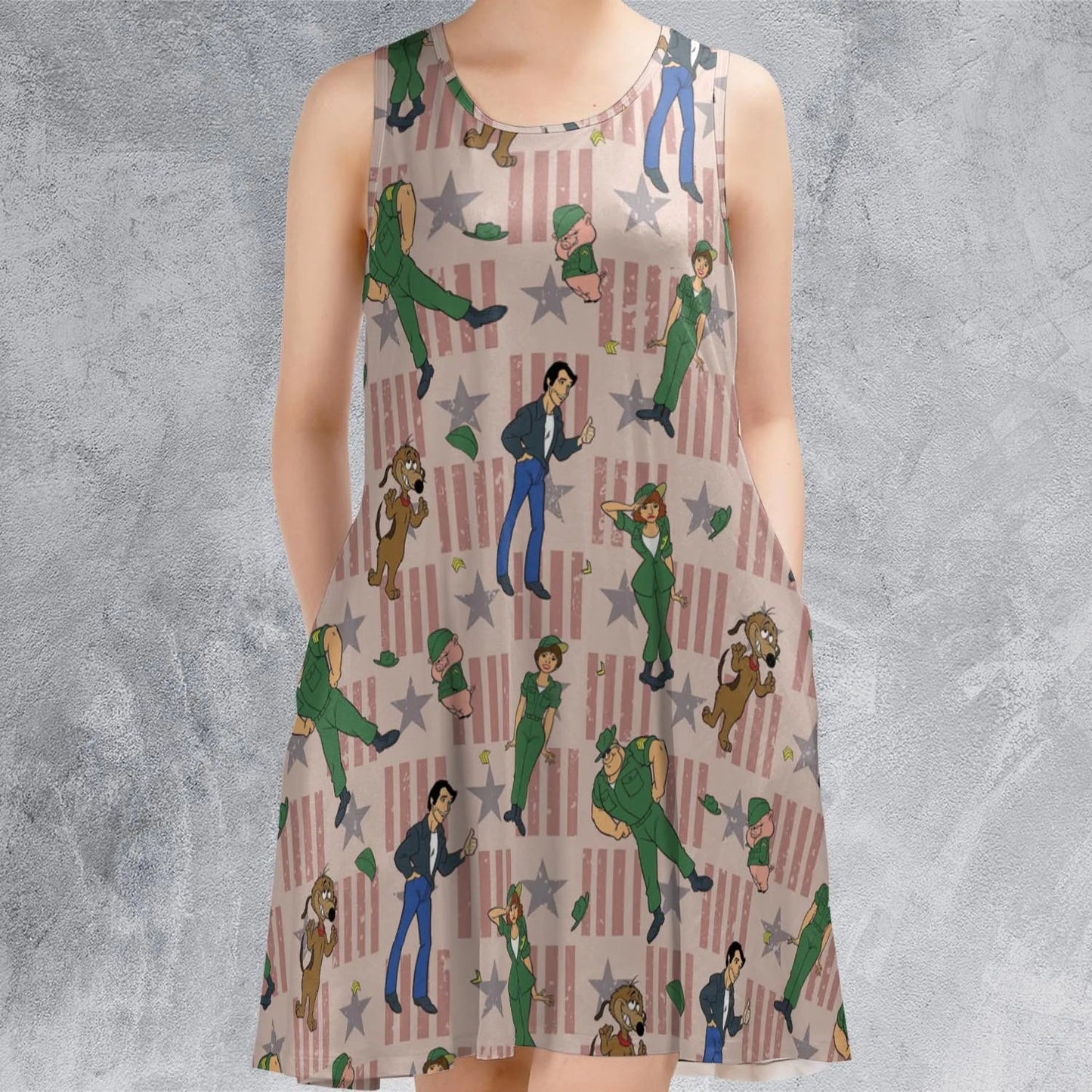 Casual Sleeveless Dress - TDWC1JZE