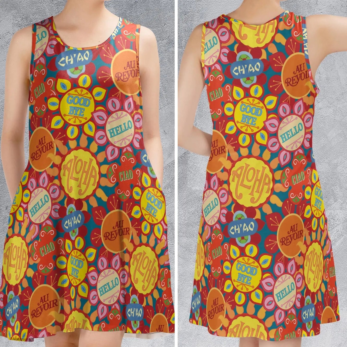 Casual Sleeveless Dress - F799K4Y8