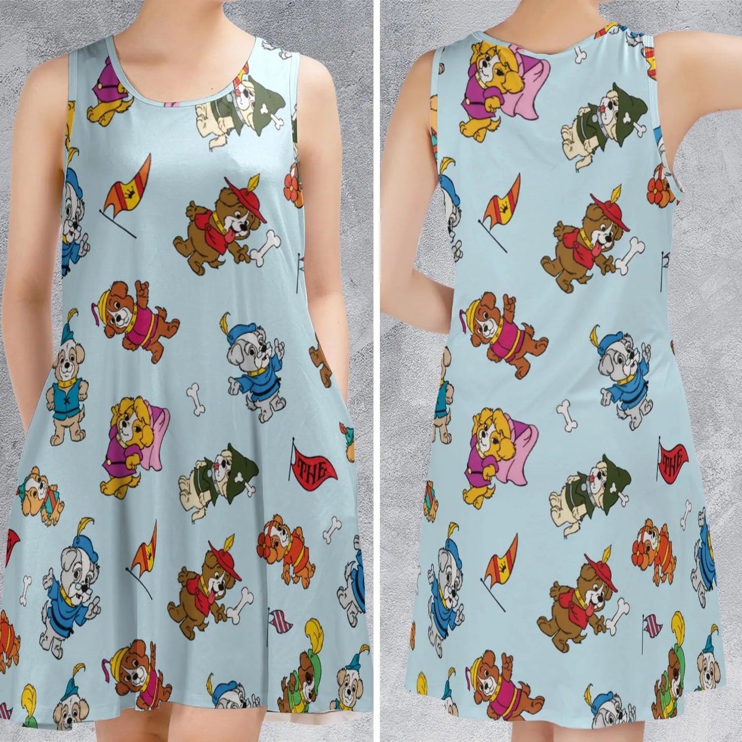 Casual Sleeveless Dress - UE1ZRS2W
