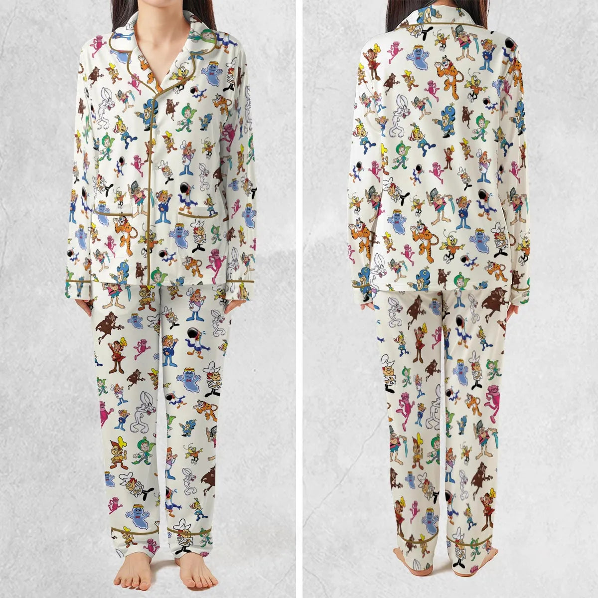 Stretch Long-Sleeve Pajamas Set - 8SXL2HQS