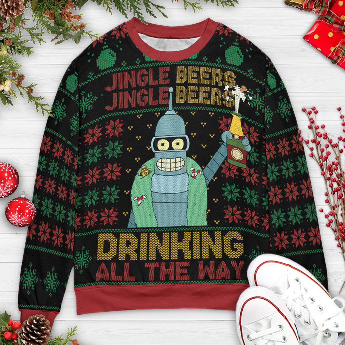Ugly Christmas Sweatshirt - Q6AQUX6S