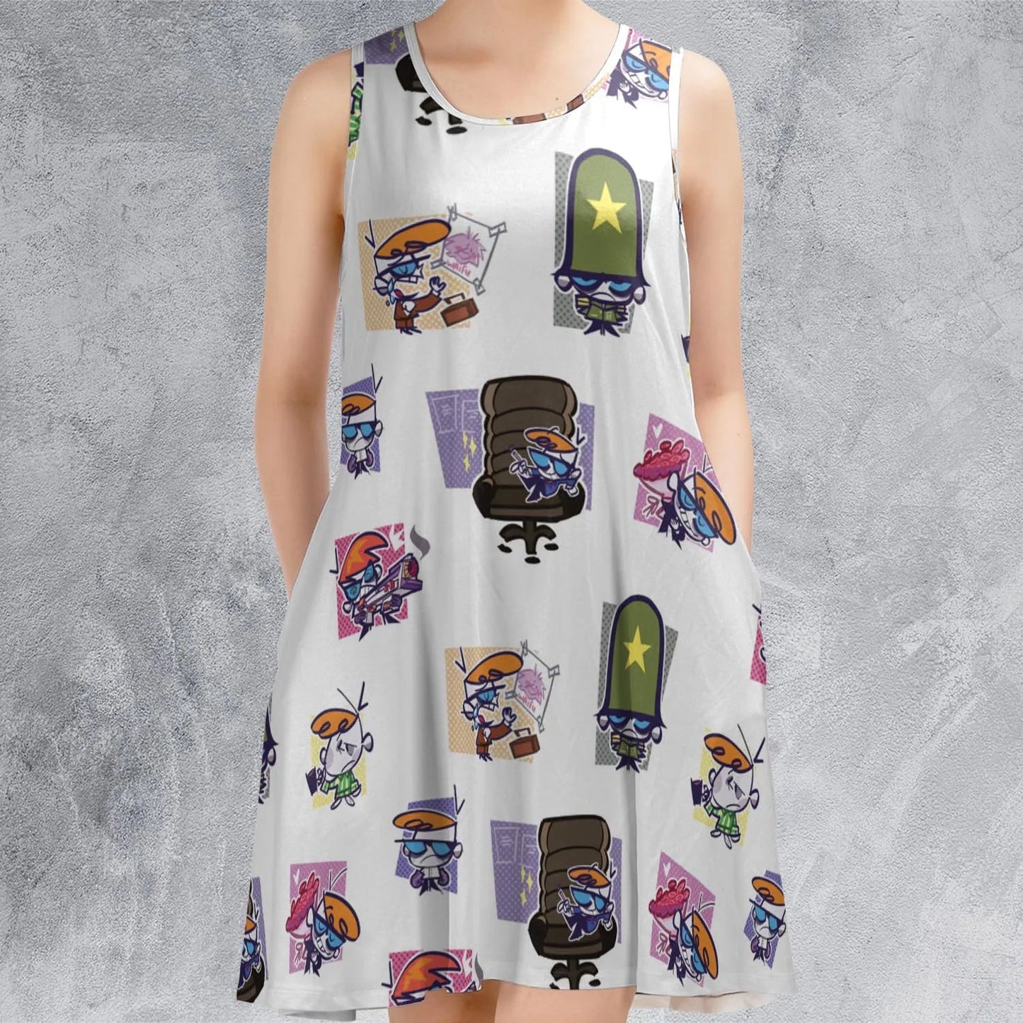 Casual Sleeveless Dress - 6AG4E73H
