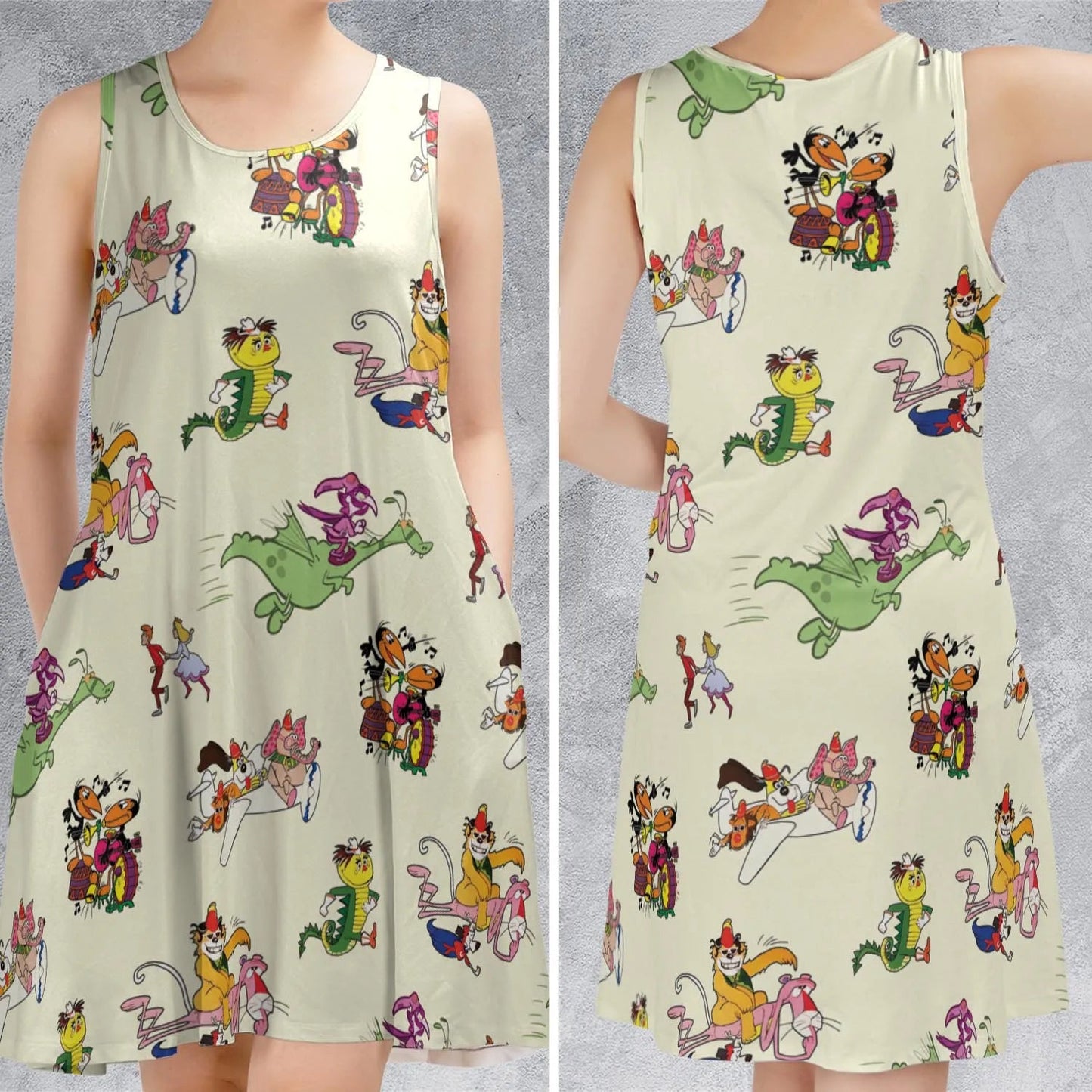 Casual Sleeveless Dress - P2UJFX8K