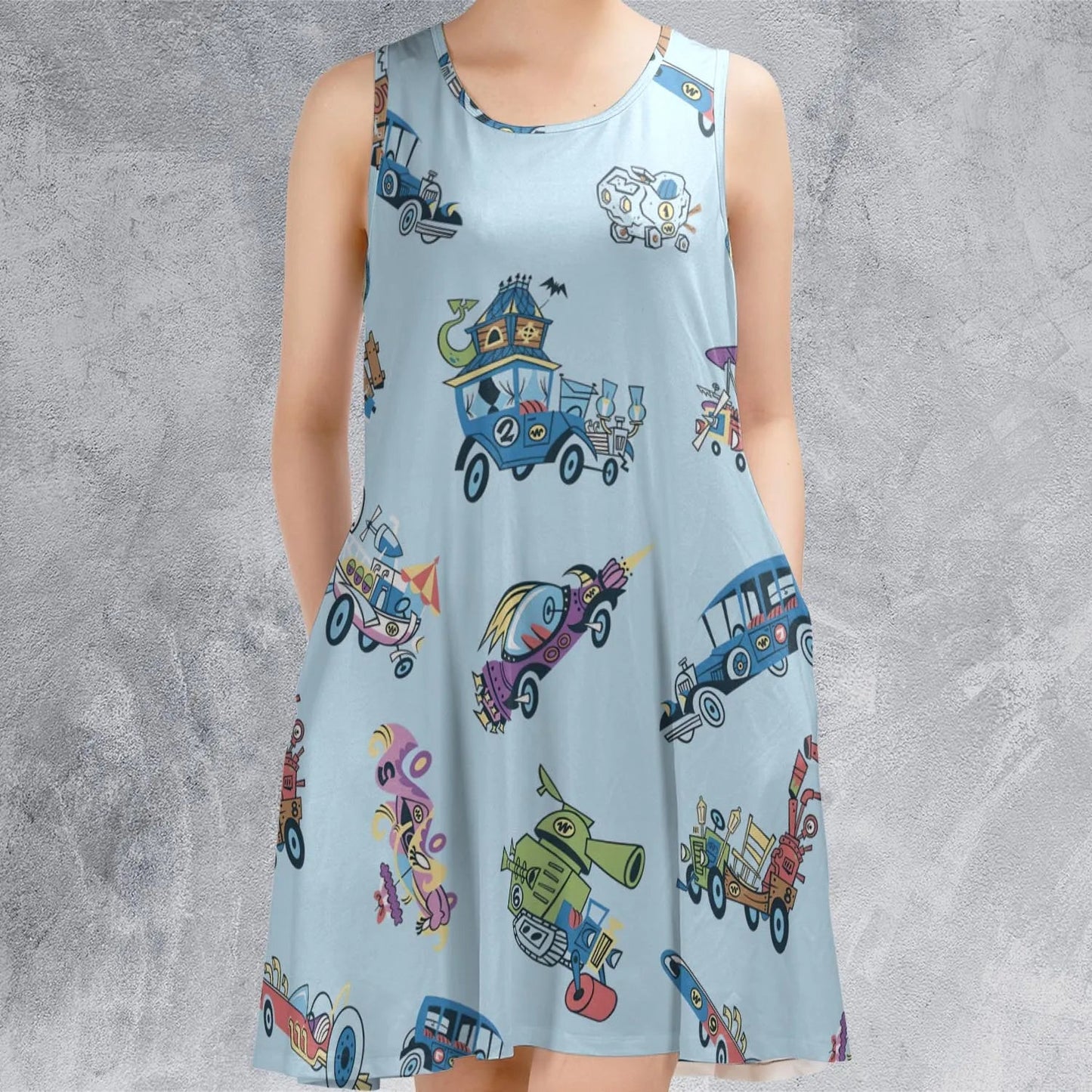 Casual Sleeveless Dress - WEHMWM83