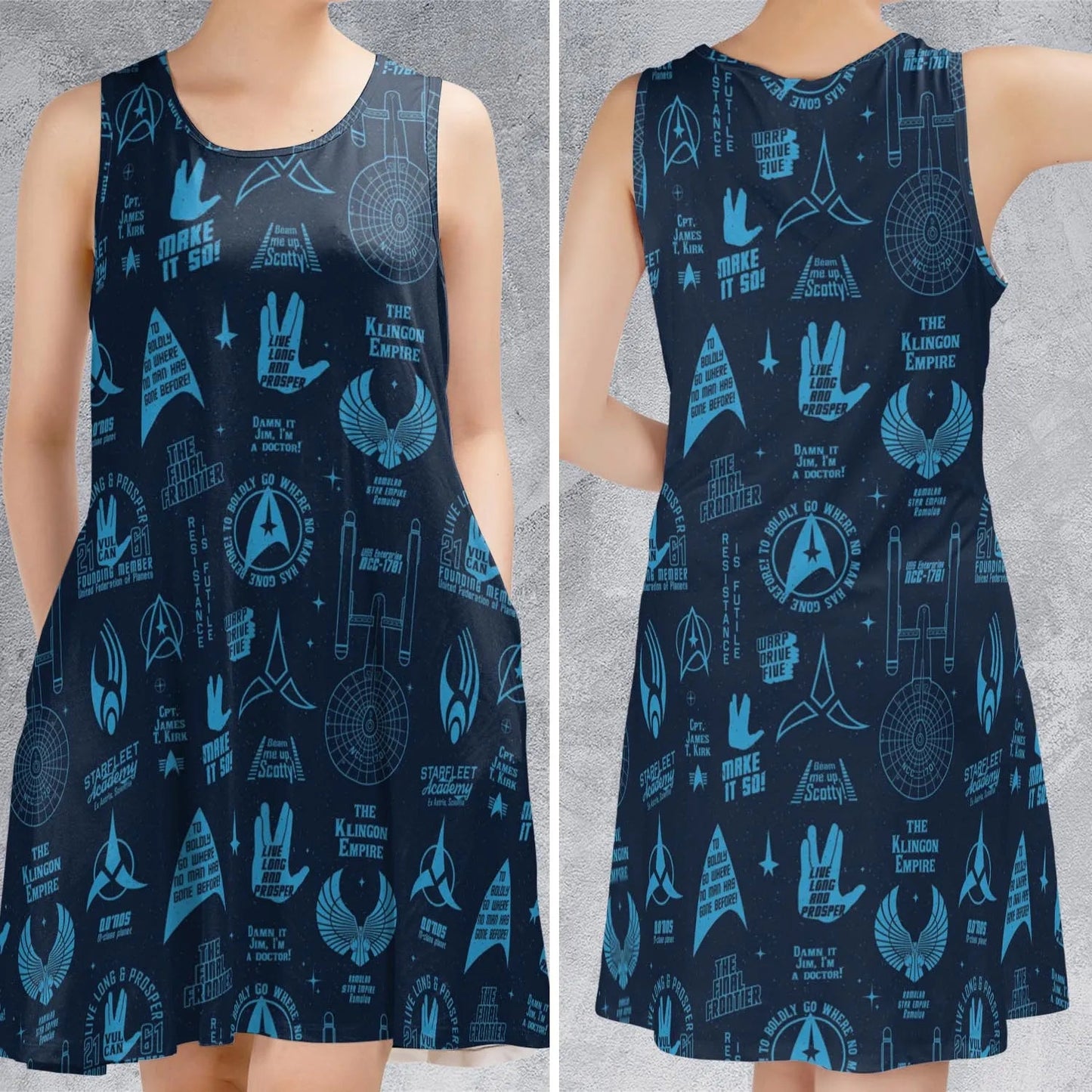 Casual Sleeveless Dress - 1UU11ZUN