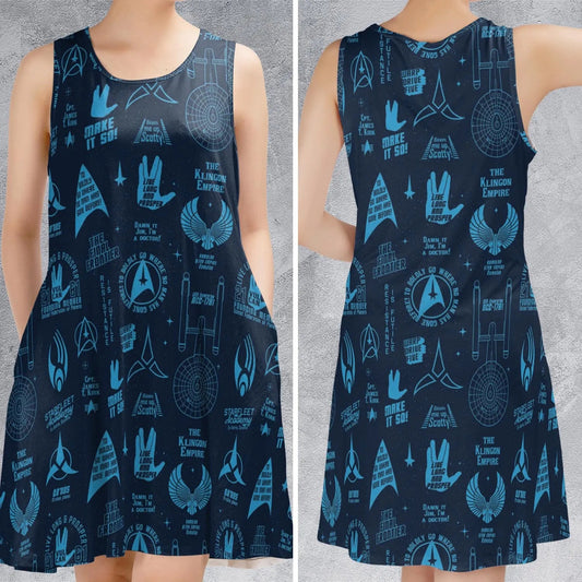 Casual Sleeveless Dress - 1UU11ZUN