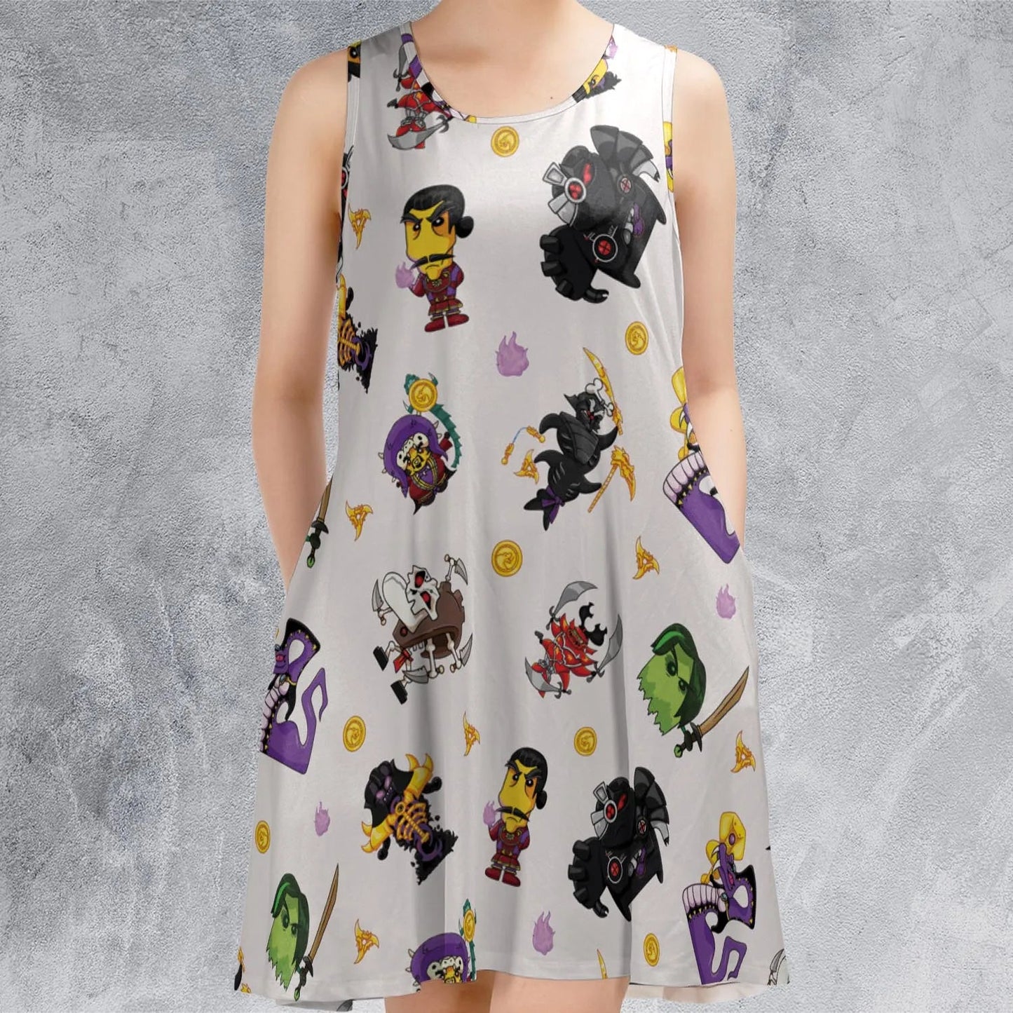 Casual Sleeveless Dress - RRX4ABD1
