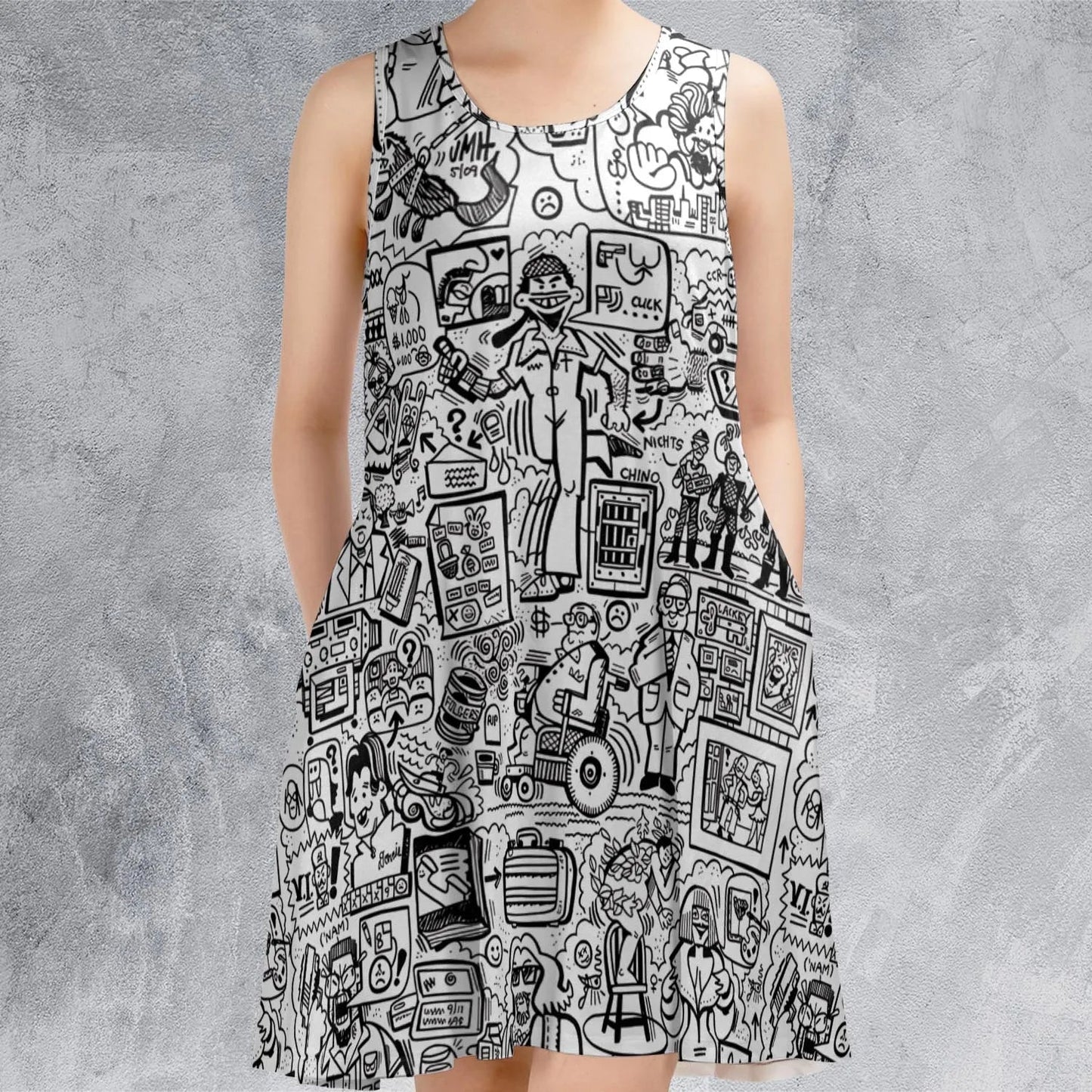 Casual Sleeveless Dress - BPQC5G6N