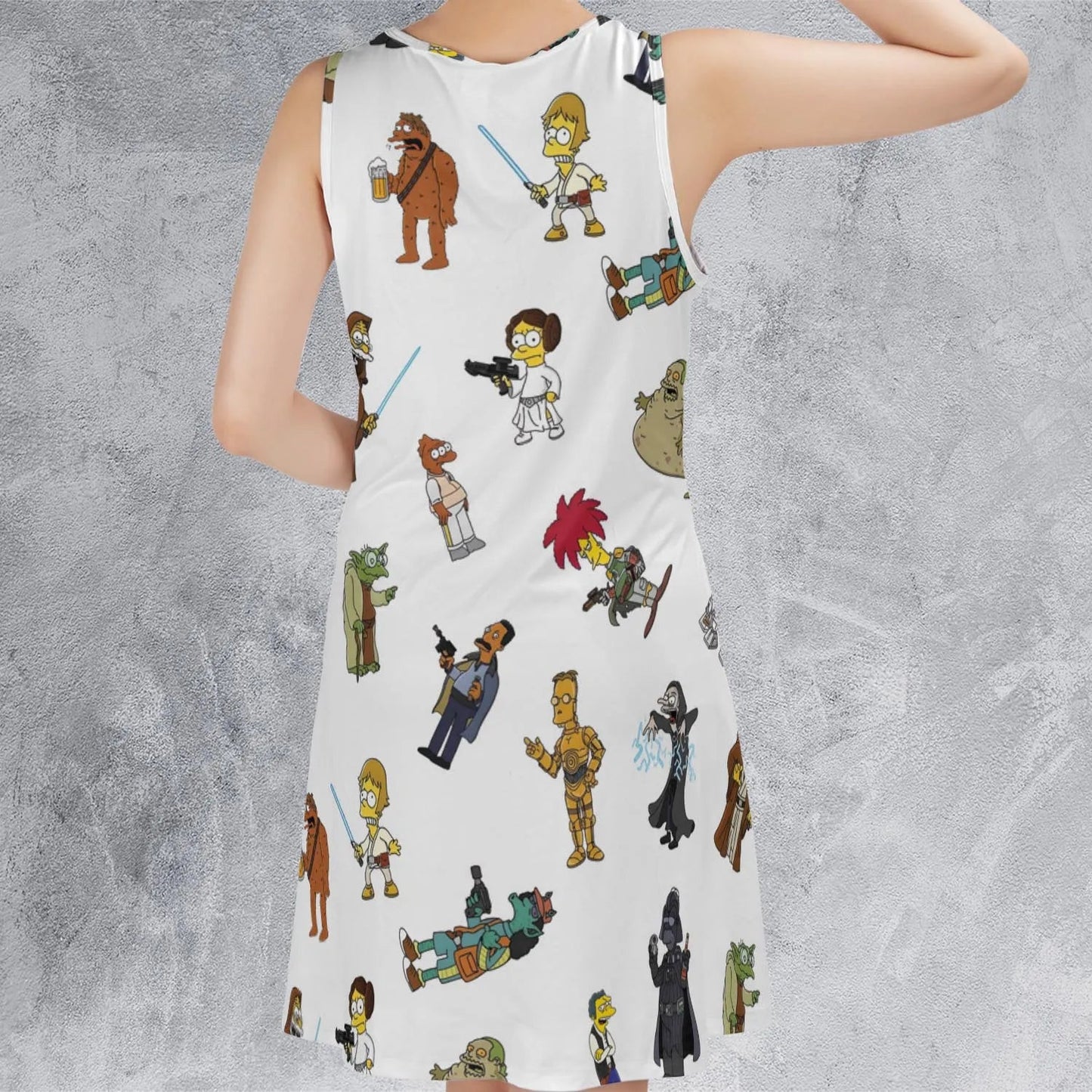 Casual Sleeveless Dress - 6T9WQEH5