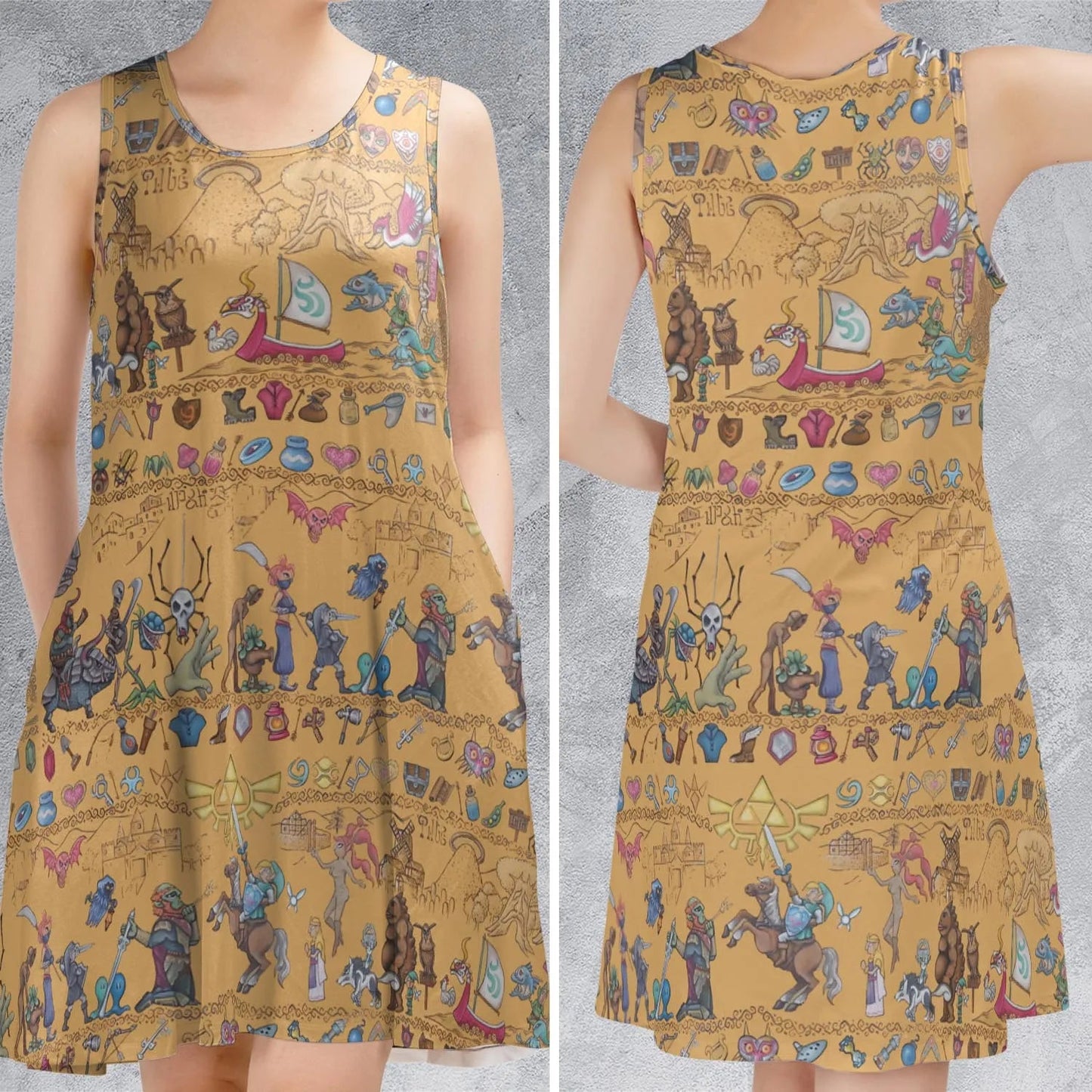 Casual Sleeveless Dress - B2XHK6ZK