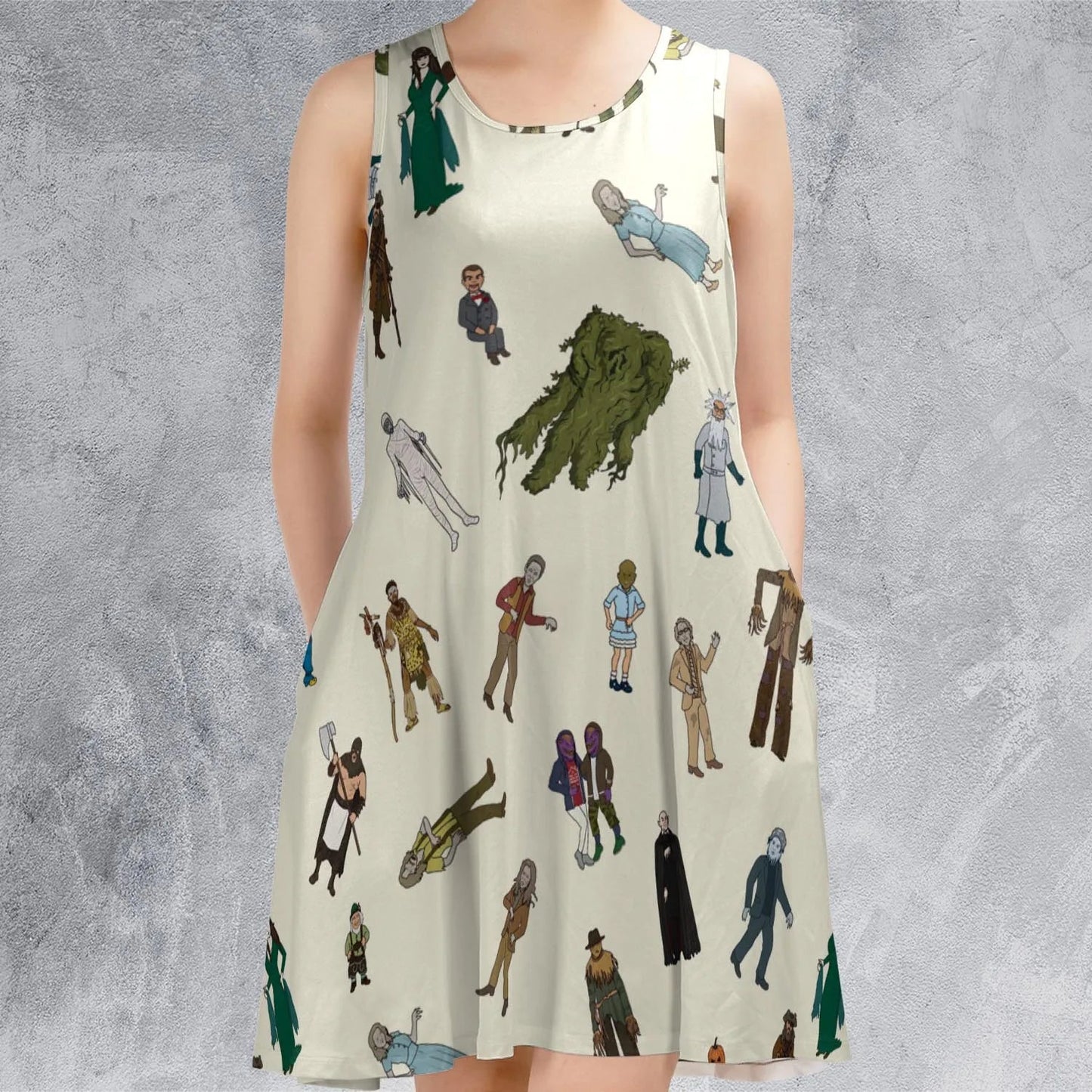Casual Sleeveless Dress - 9UB8KQ29