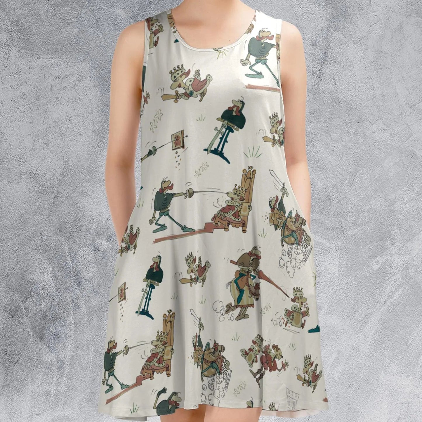 Casual Sleeveless Dress - BY3QM7SA