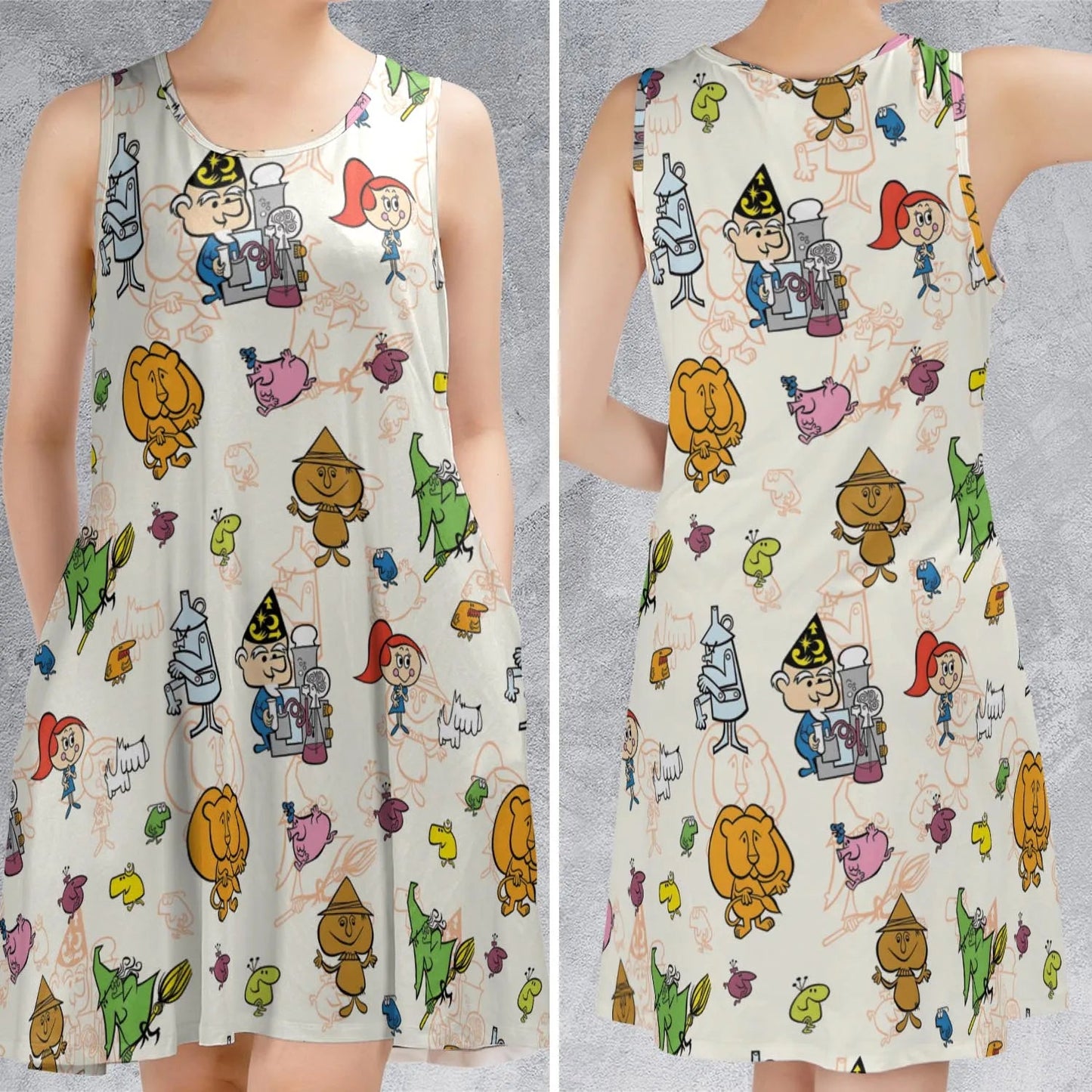 Casual Sleeveless Dress - YX9WJNVT