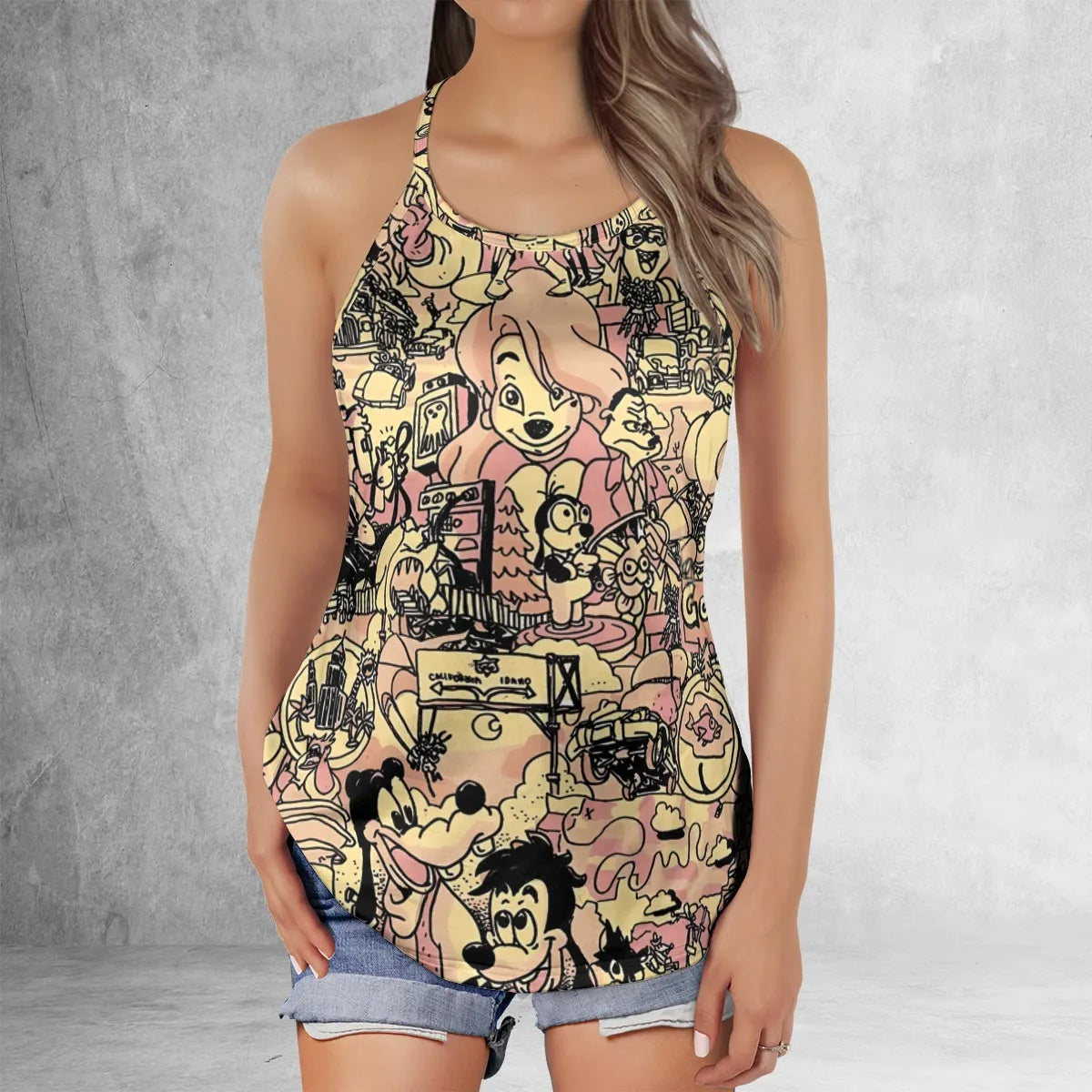 Lattice Back Tank Top - AT8WQQYM