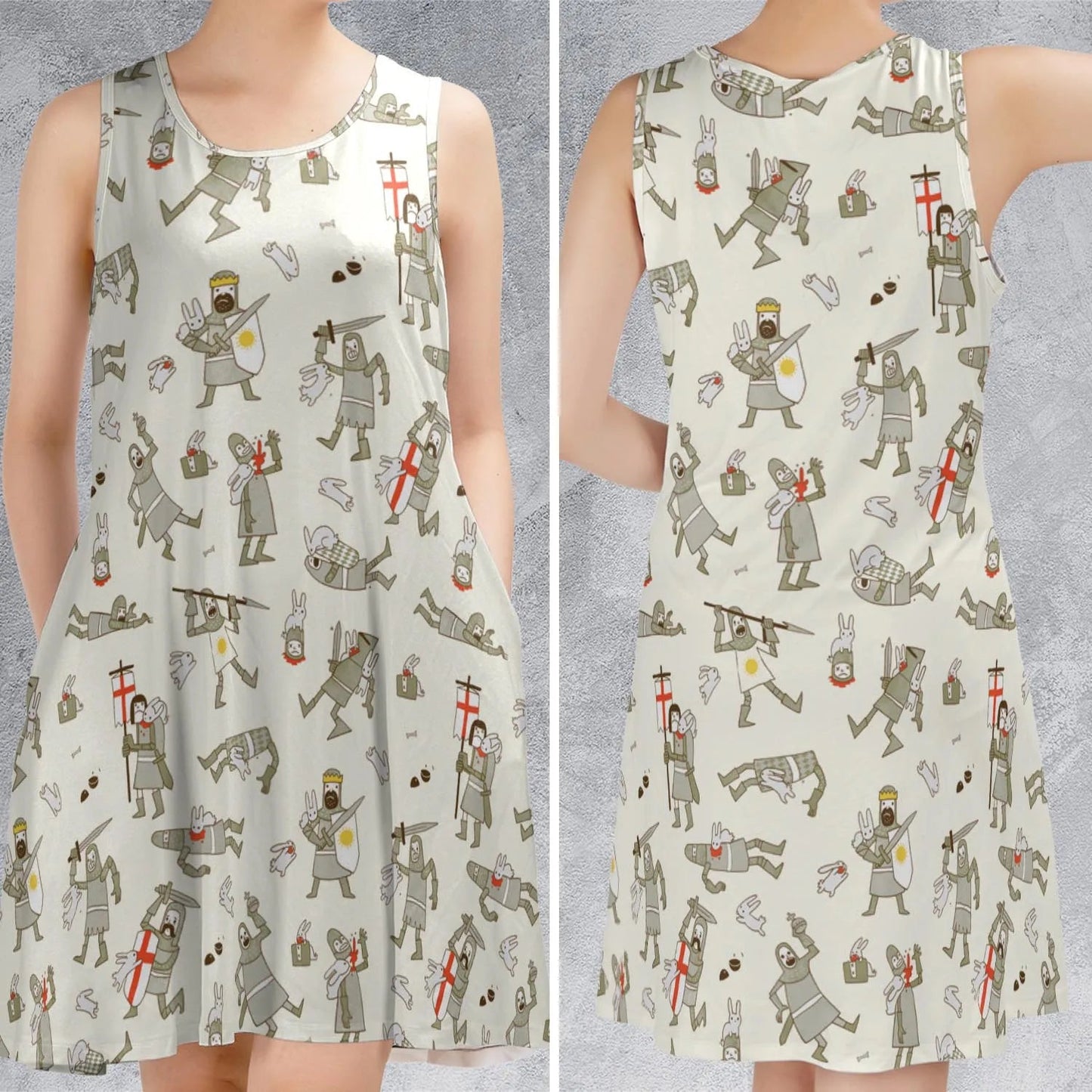 Casual Sleeveless Dress - 8URNA79V