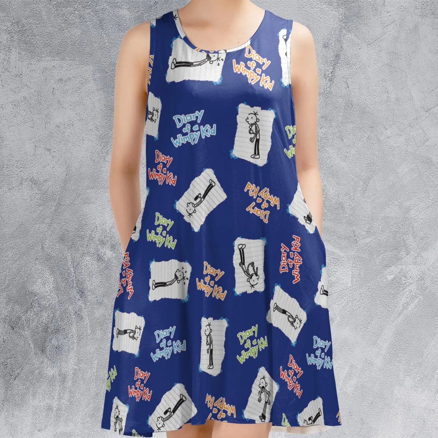Casual Sleeveless Dress - GGRBL93F