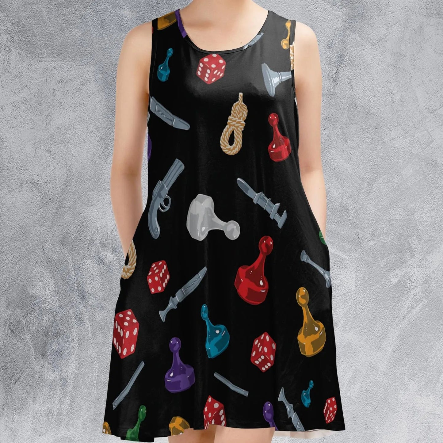 Casual Sleeveless Dress - V43T82CH