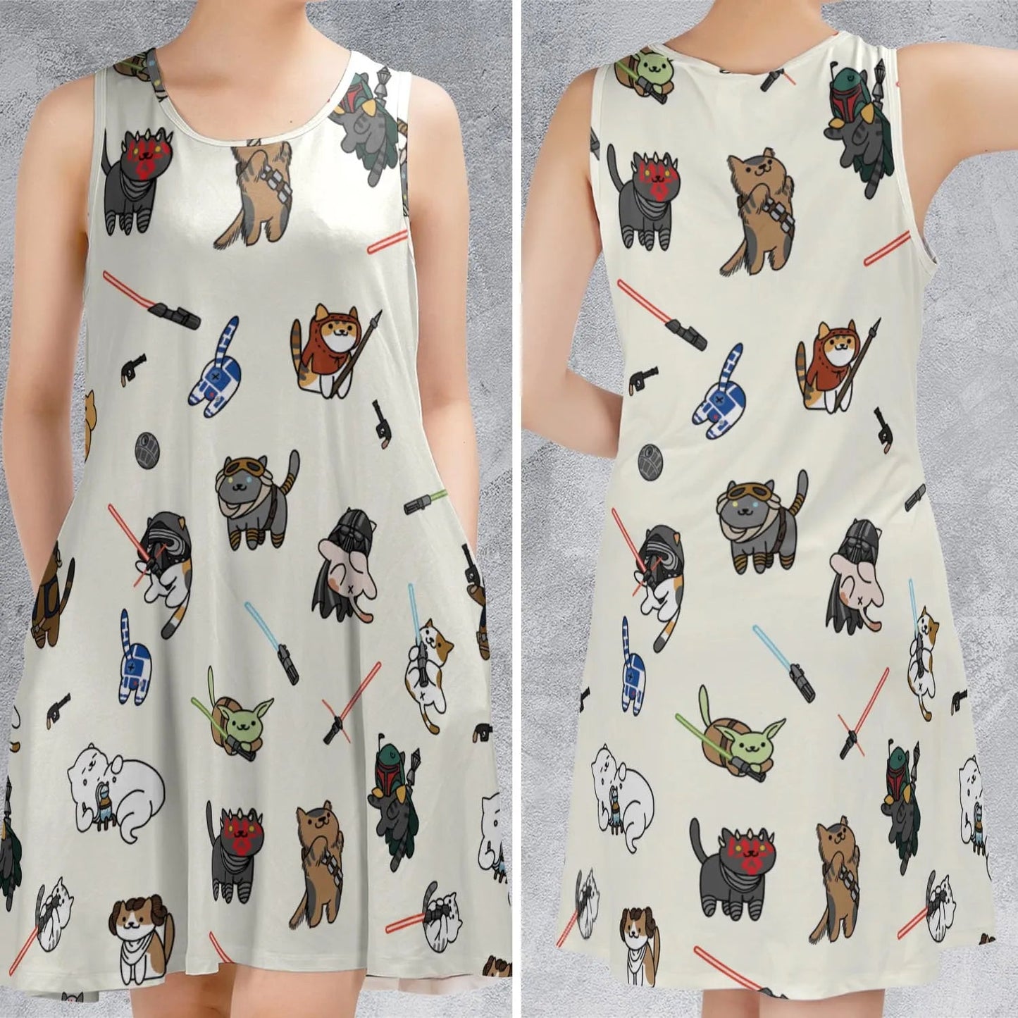 Casual Sleeveless Dress - P2ERF59B