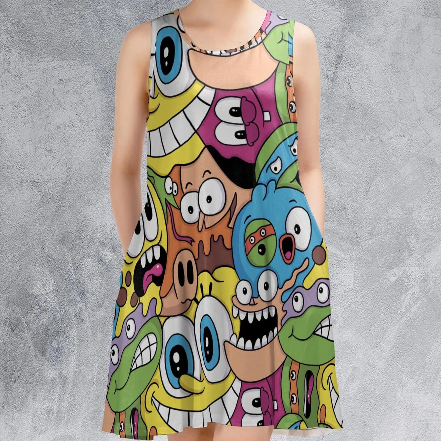 Casual Sleeveless Dress - 9AQADE7F