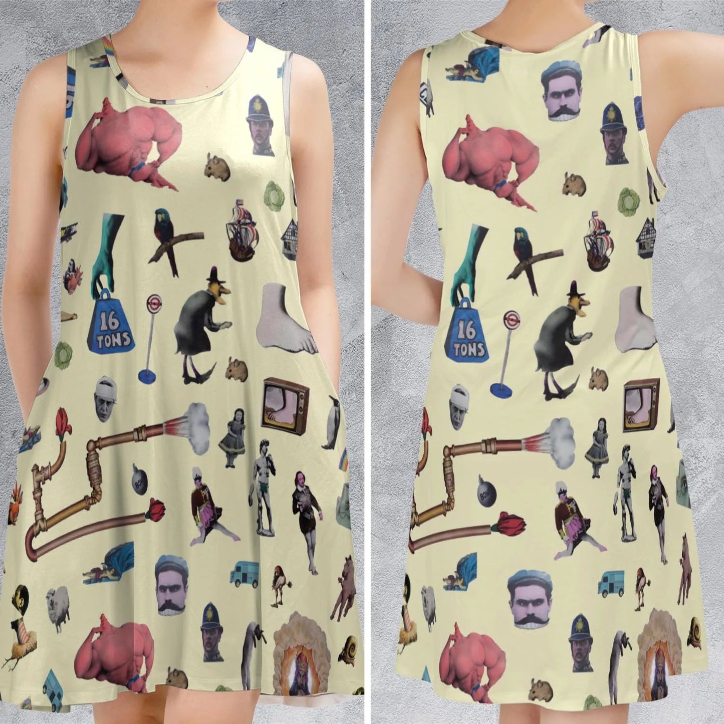 Casual Sleeveless Dress - PMH8BFKU