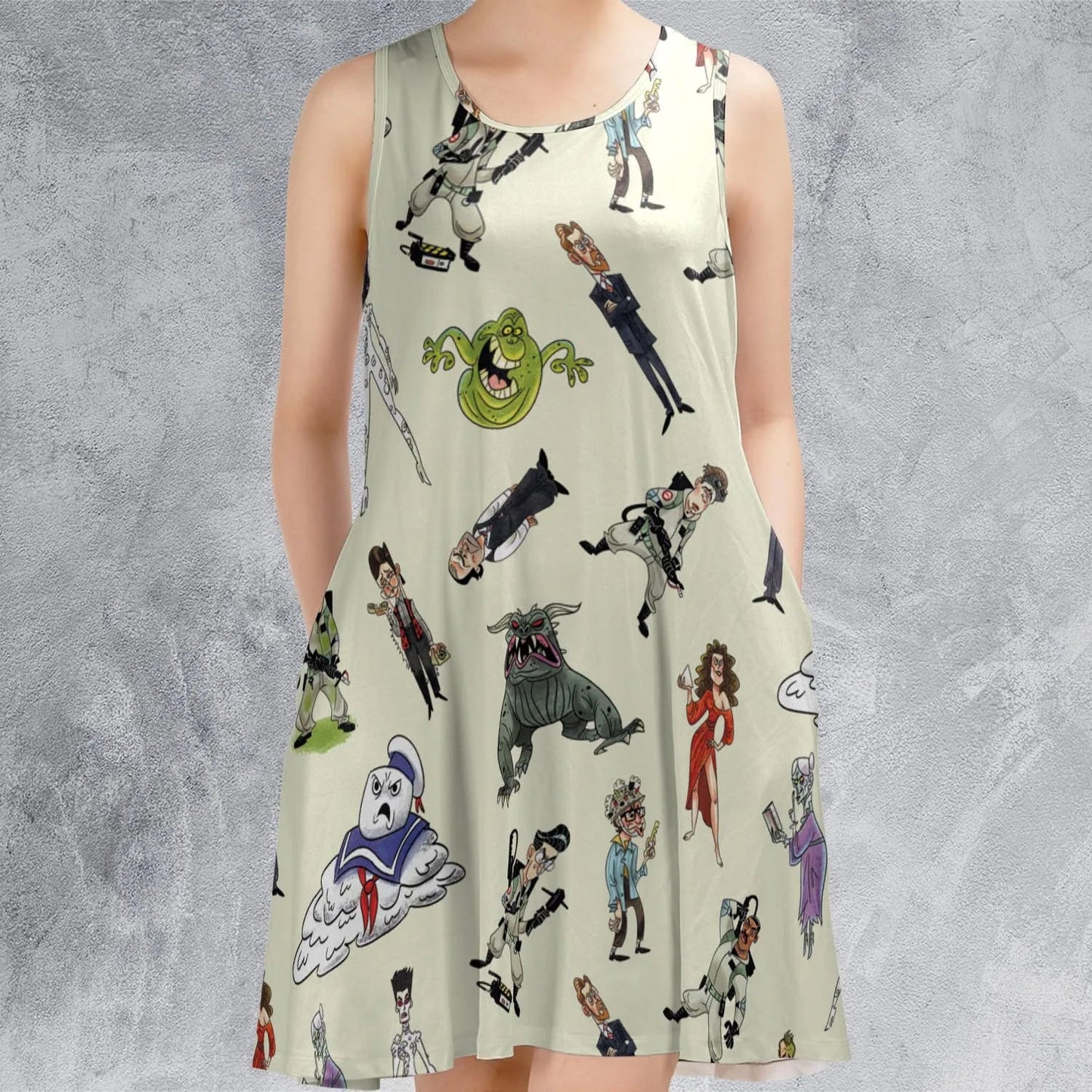 Casual Sleeveless Dress - B7TXNBWG