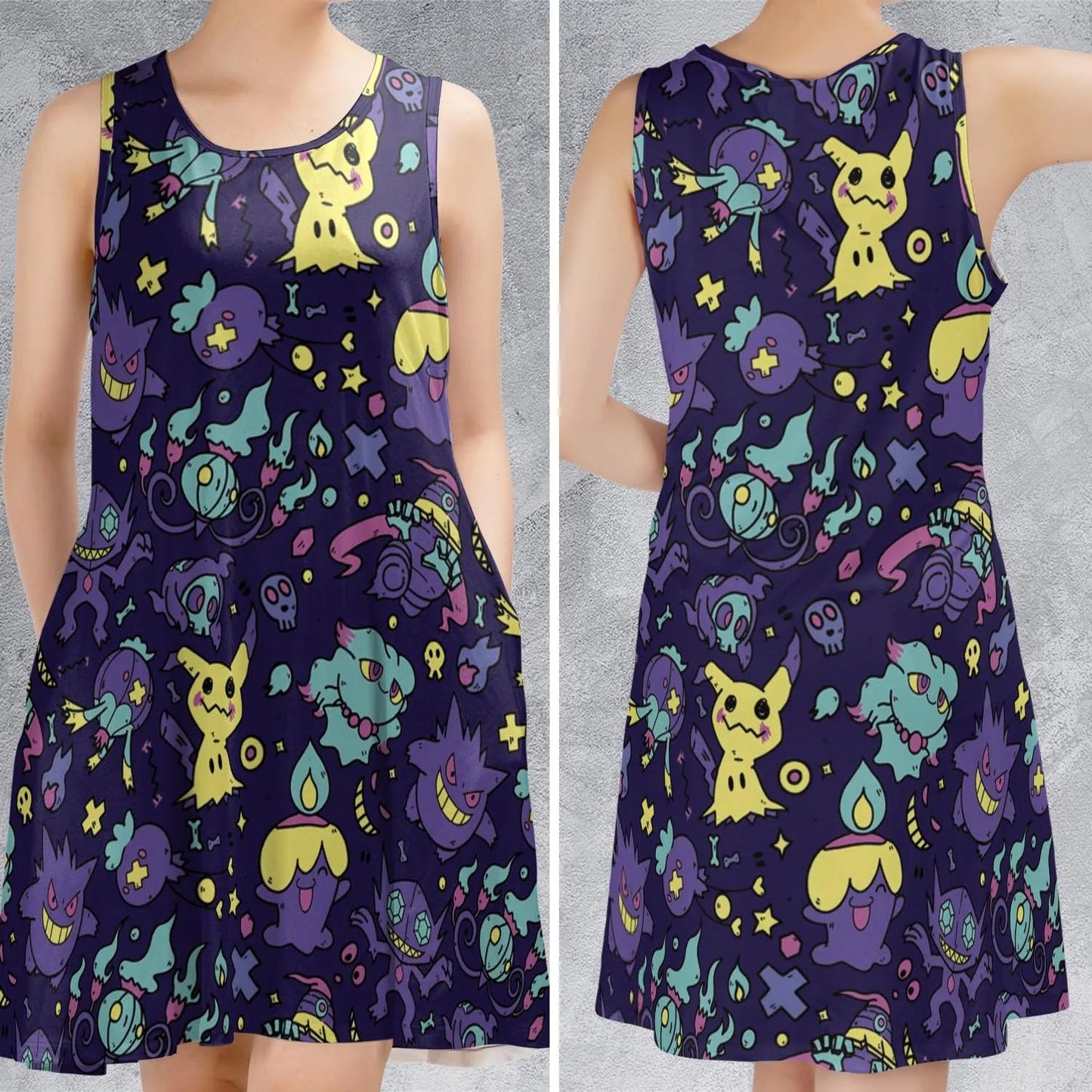 Casual Sleeveless Dress - EU1ZXQ4T
