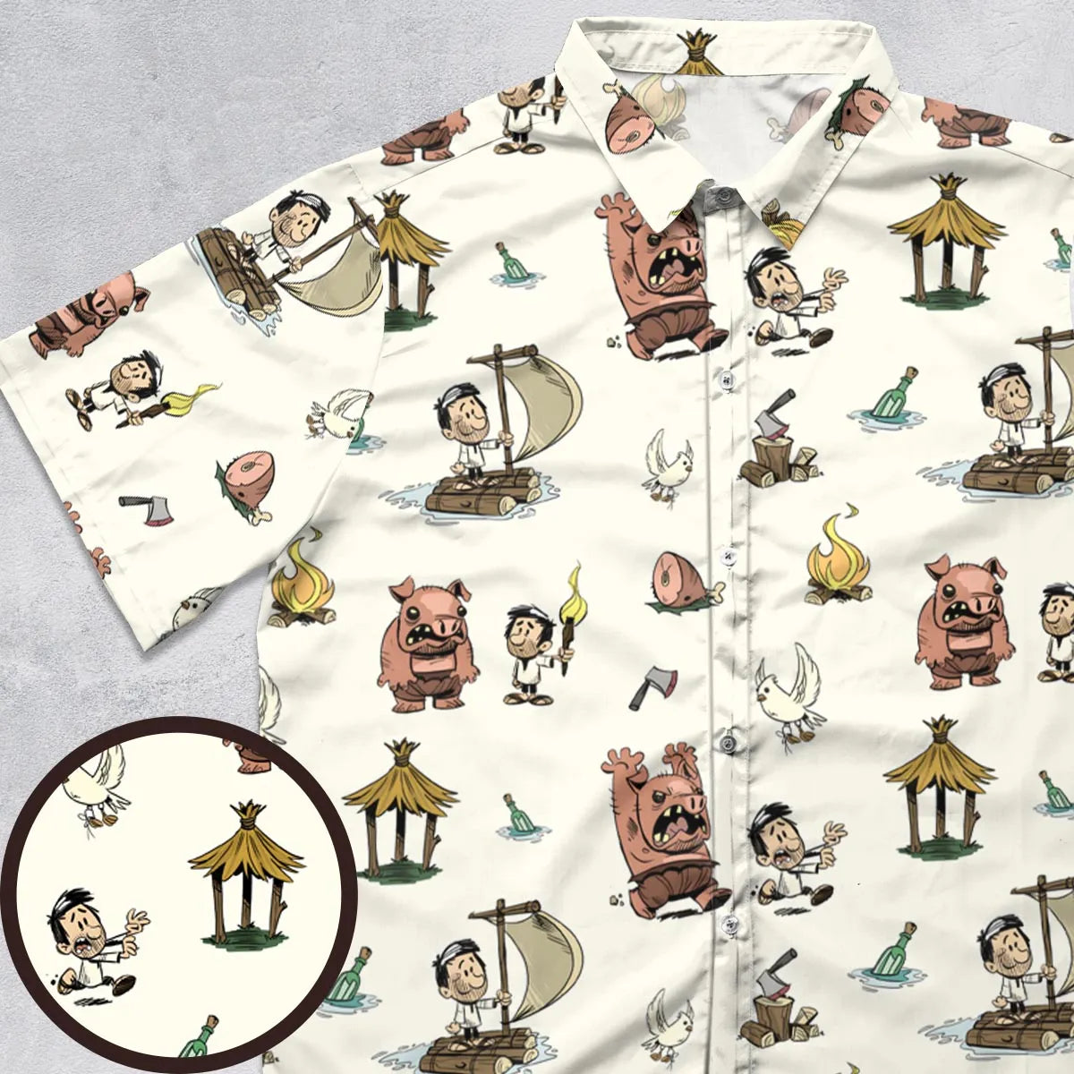 Short Sleeve Button Shirt - TFZESGLV