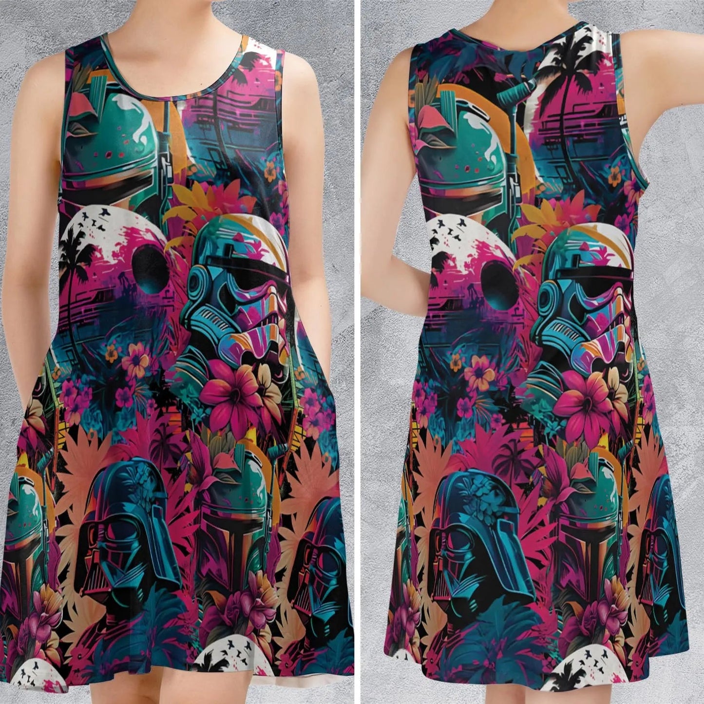Casual Sleeveless Dress - A1AAG6V9