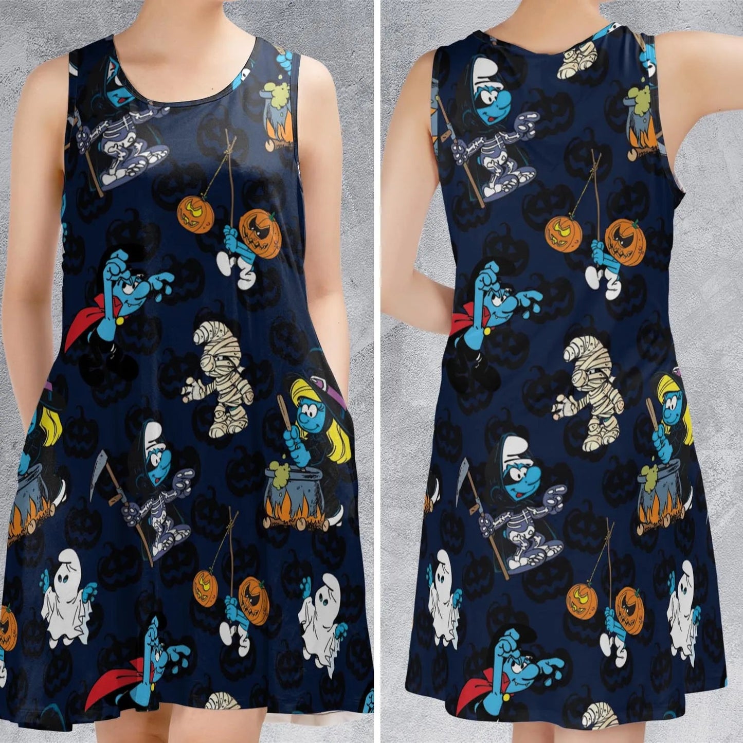 Casual Sleeveless Dress - 7P1UPT8C