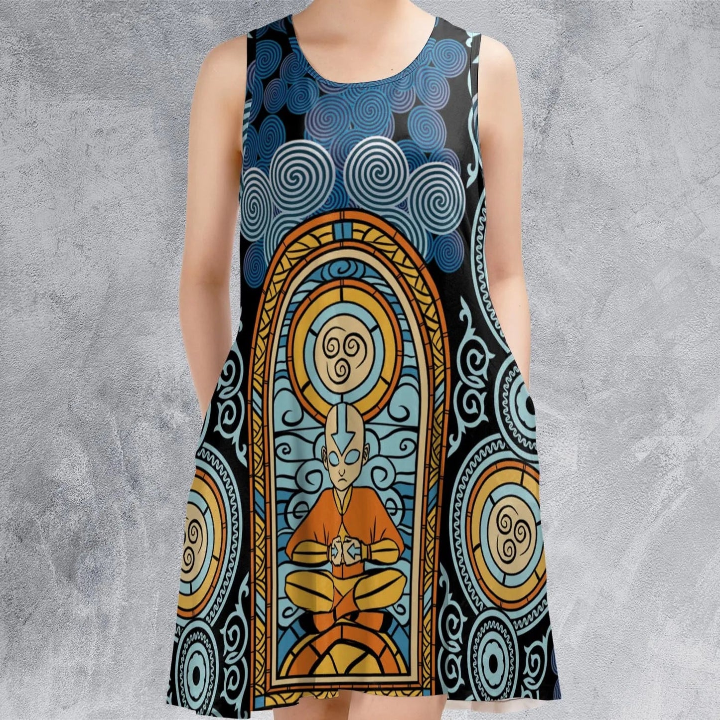 Casual Sleeveless Dress - AWGFYQPK