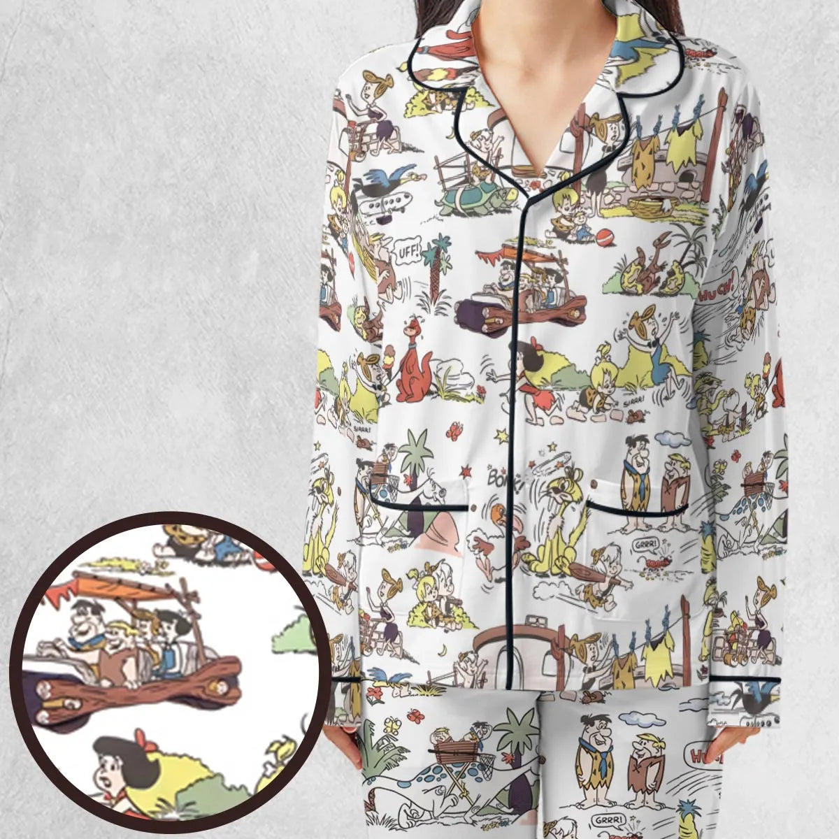 Stretch Long-Sleeve Pajamas Set - 7VW37JHV