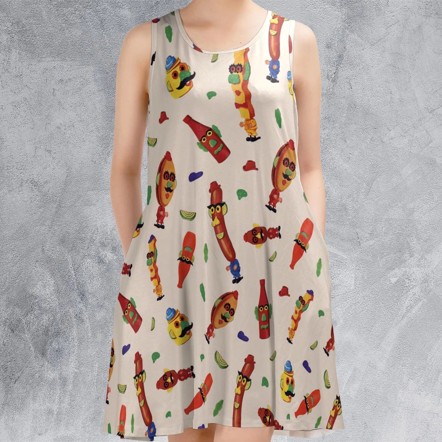 Casual Sleeveless Dress - PDWP627G