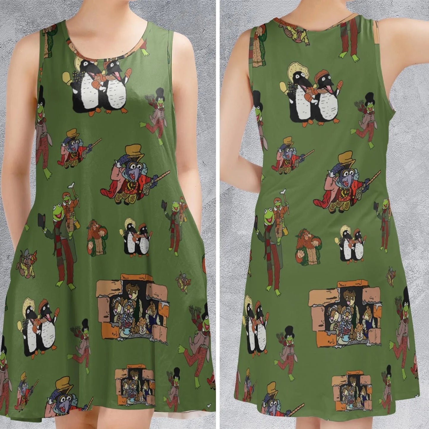 Casual Sleeveless Dress - E75YRW6X