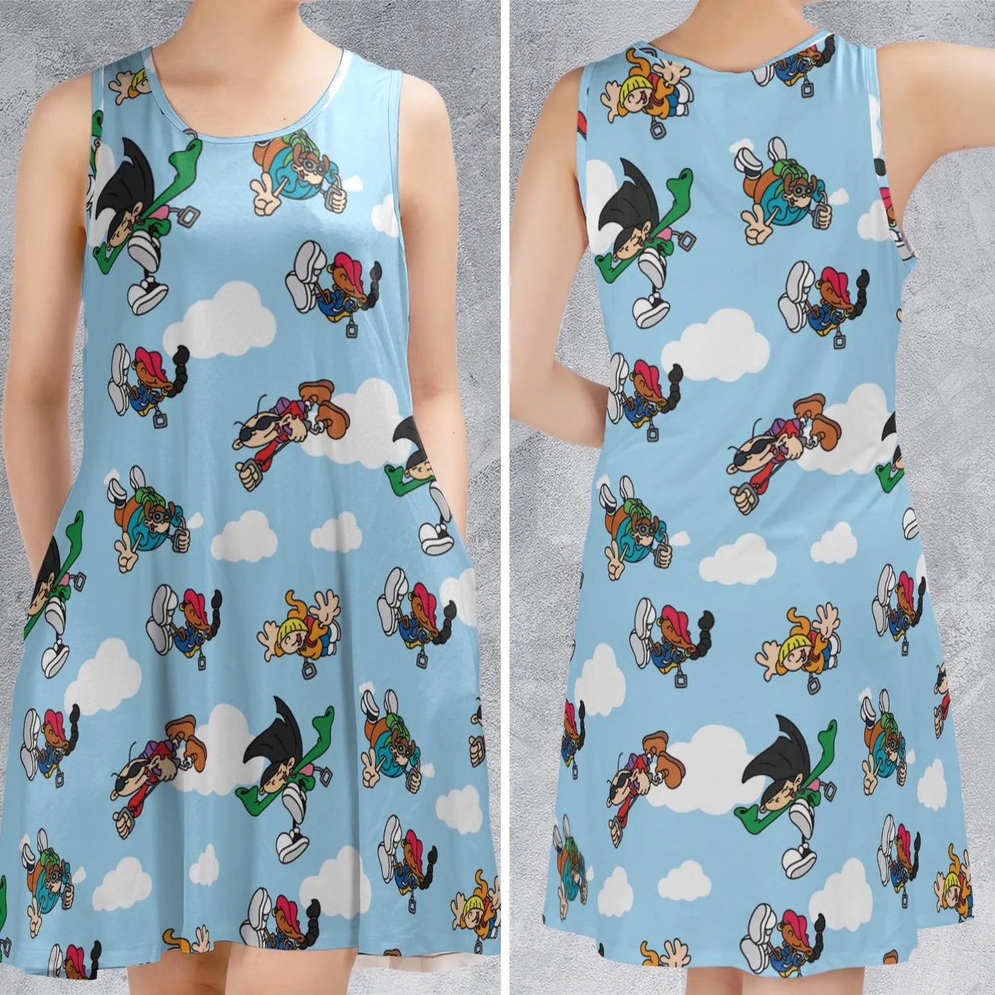 Casual Sleeveless Dress - F9YVFV1S