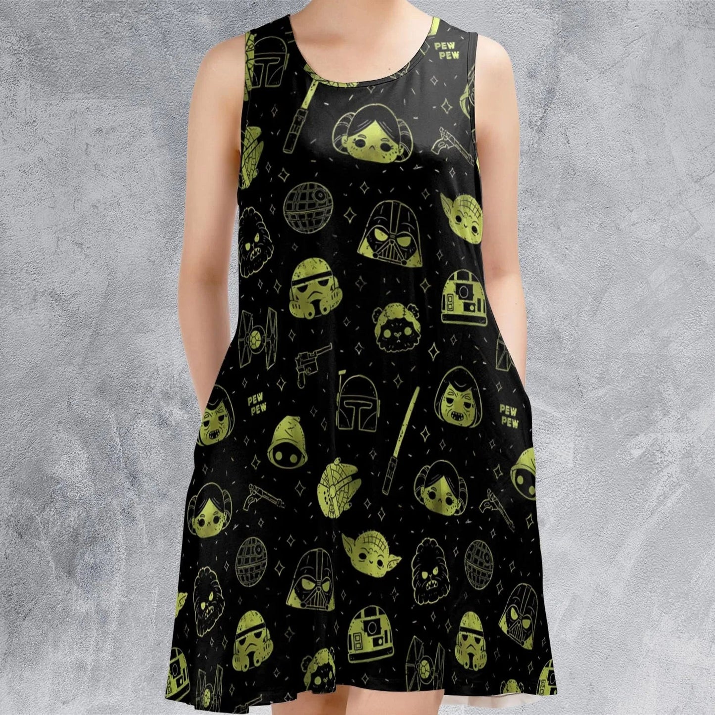 Casual Sleeveless Dress - 4JWCYN7E
