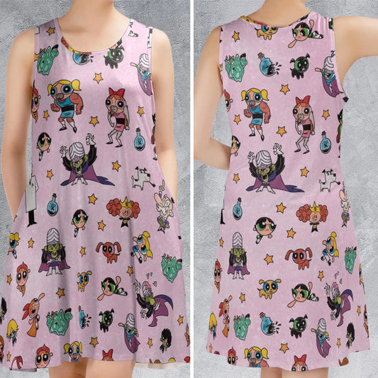 Casual Sleeveless Dress - B8CV3ZKY