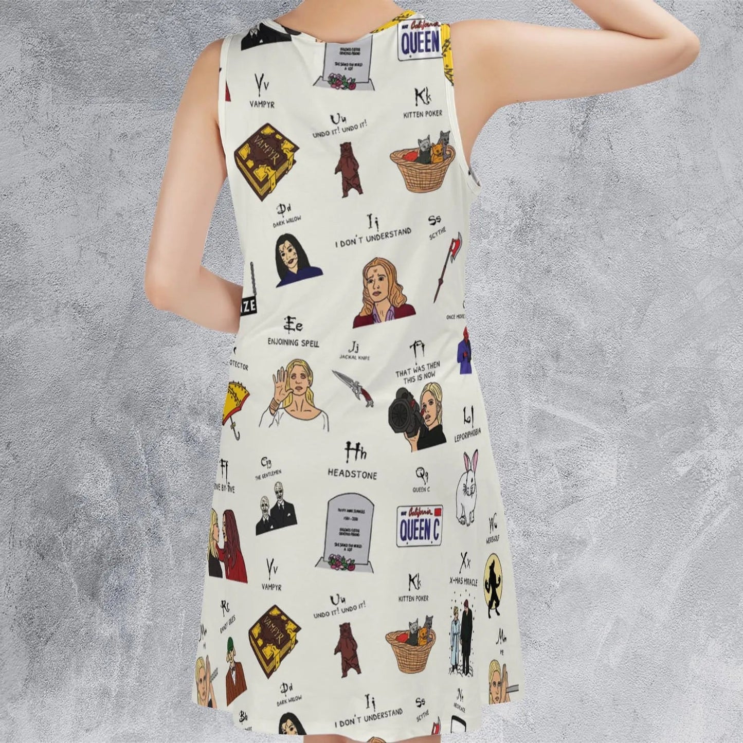 Casual Sleeveless Dress - 83UZQKXL