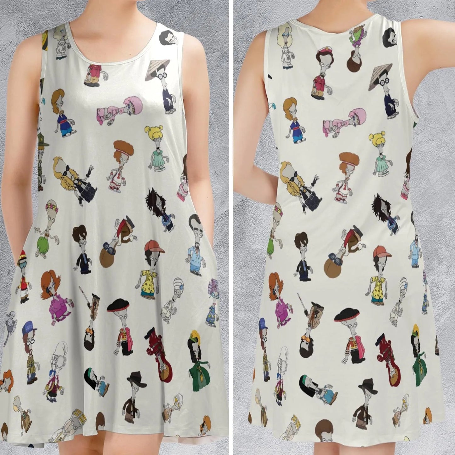 Casual Sleeveless Dress - YZ5JTSUE