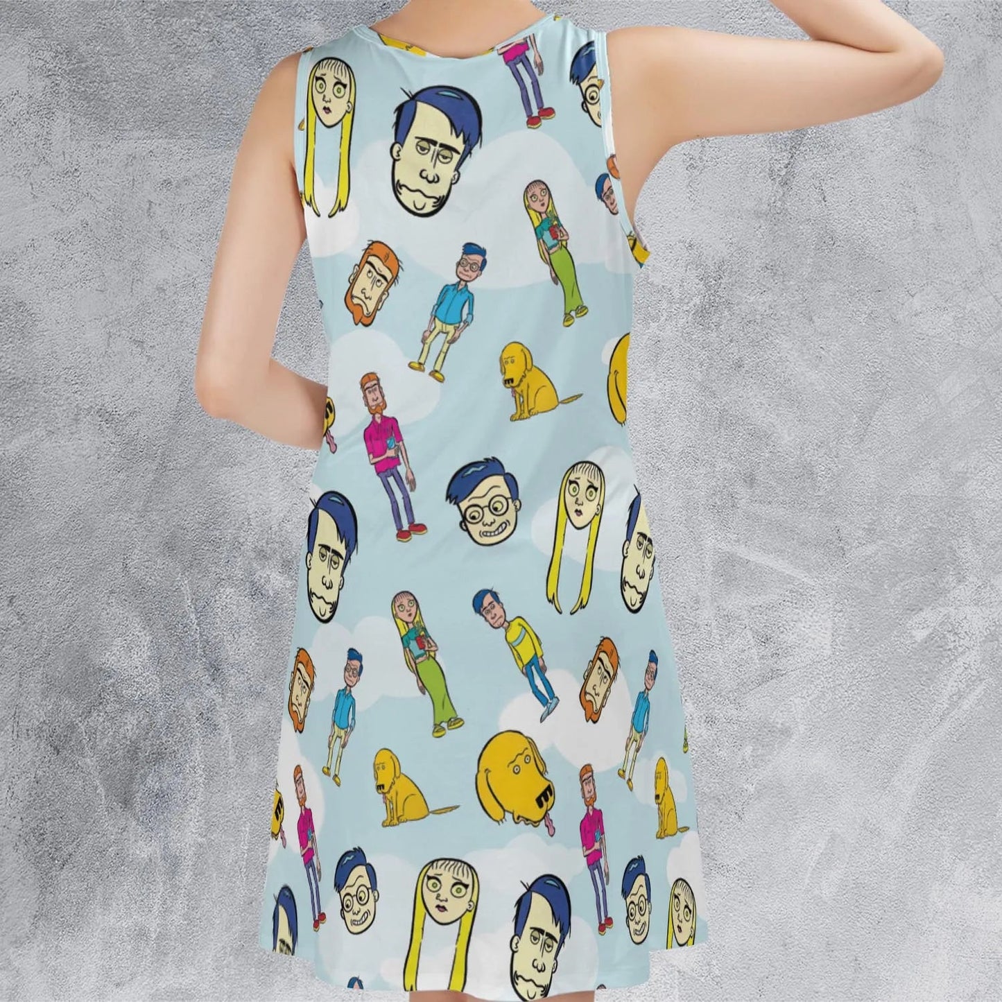 Casual Sleeveless Dress - MDNL1JFW