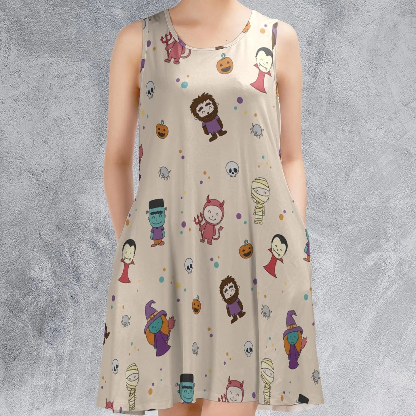 Casual Sleeveless Dress - LRY7VCW6