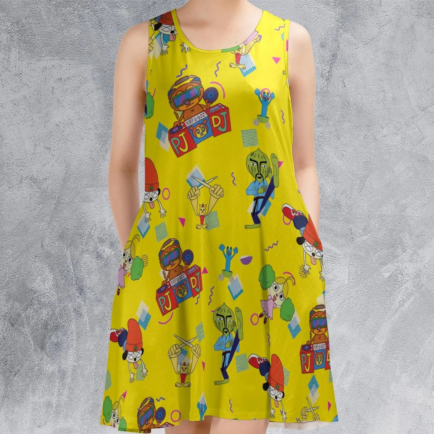 Casual Sleeveless Dress - 4AH9B5D6