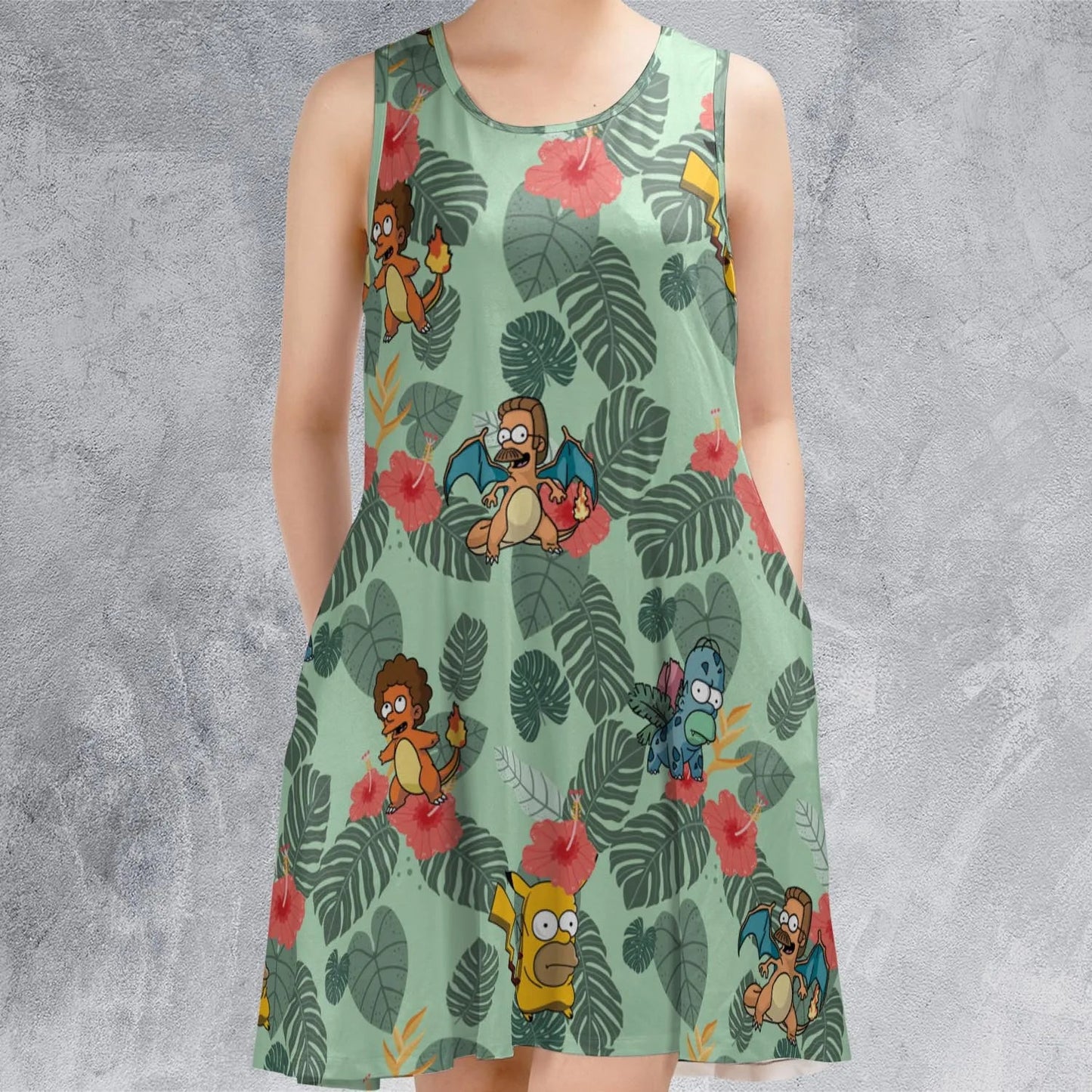 Casual Sleeveless Dress - YL2PTQKN