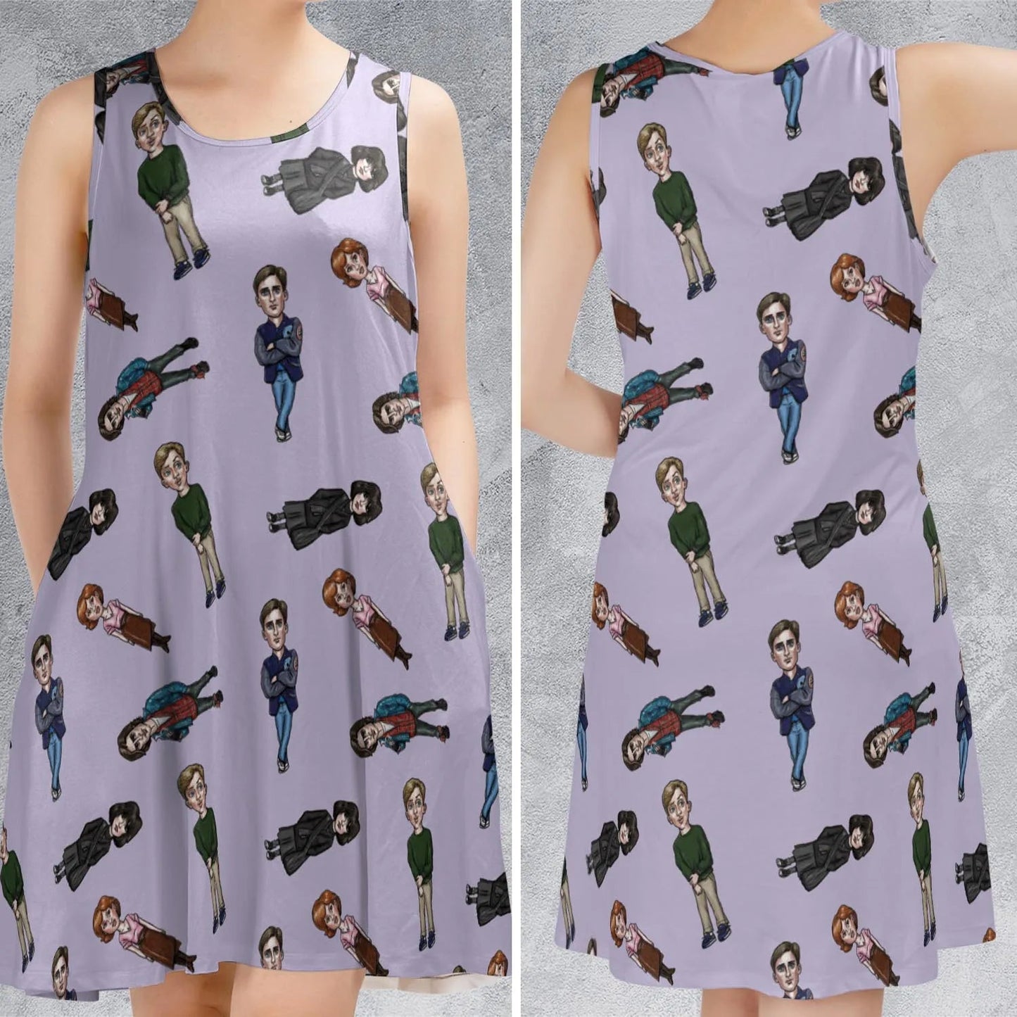 Casual Sleeveless Dress - WSFQ3NV4