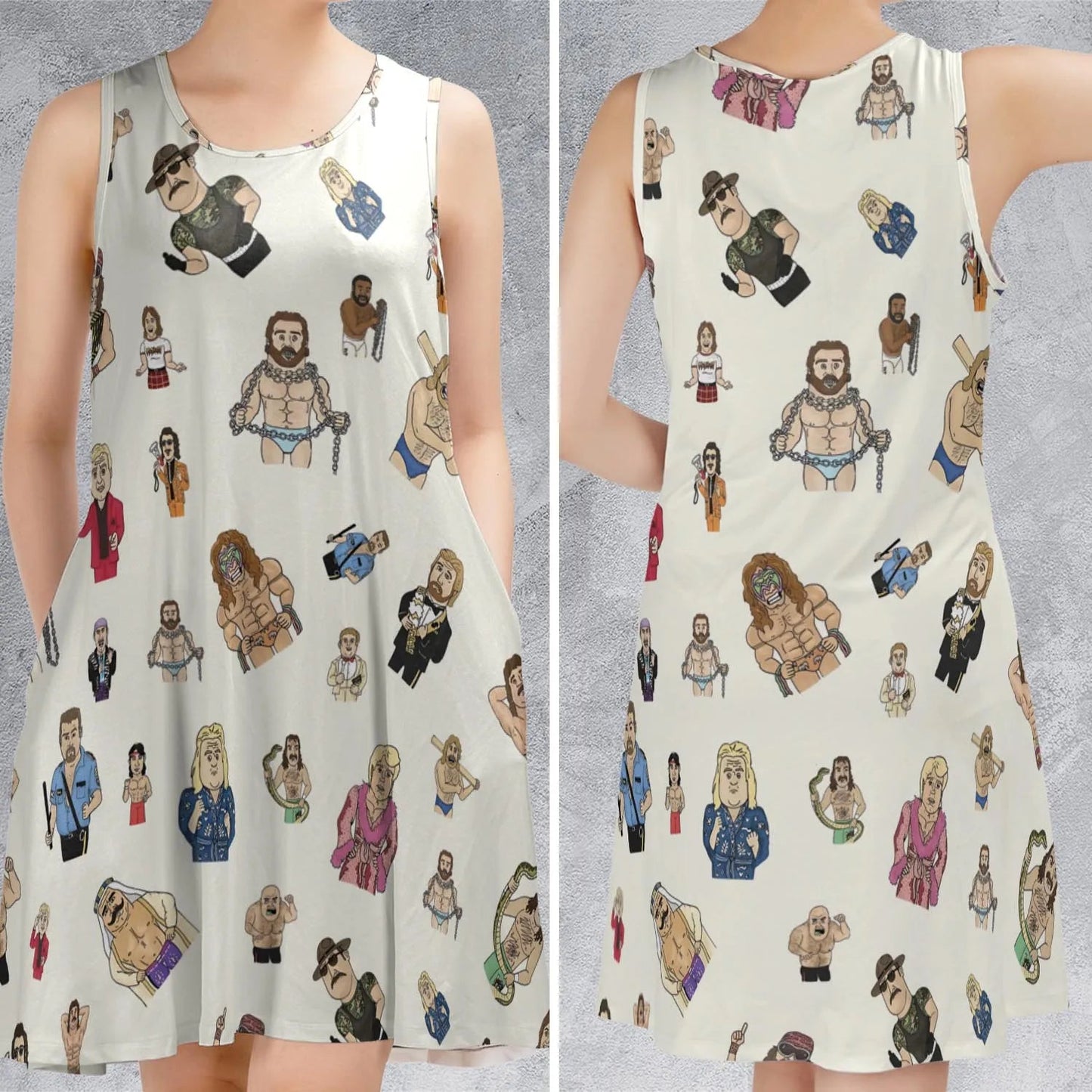 Casual Sleeveless Dress - FWQ9VCQE